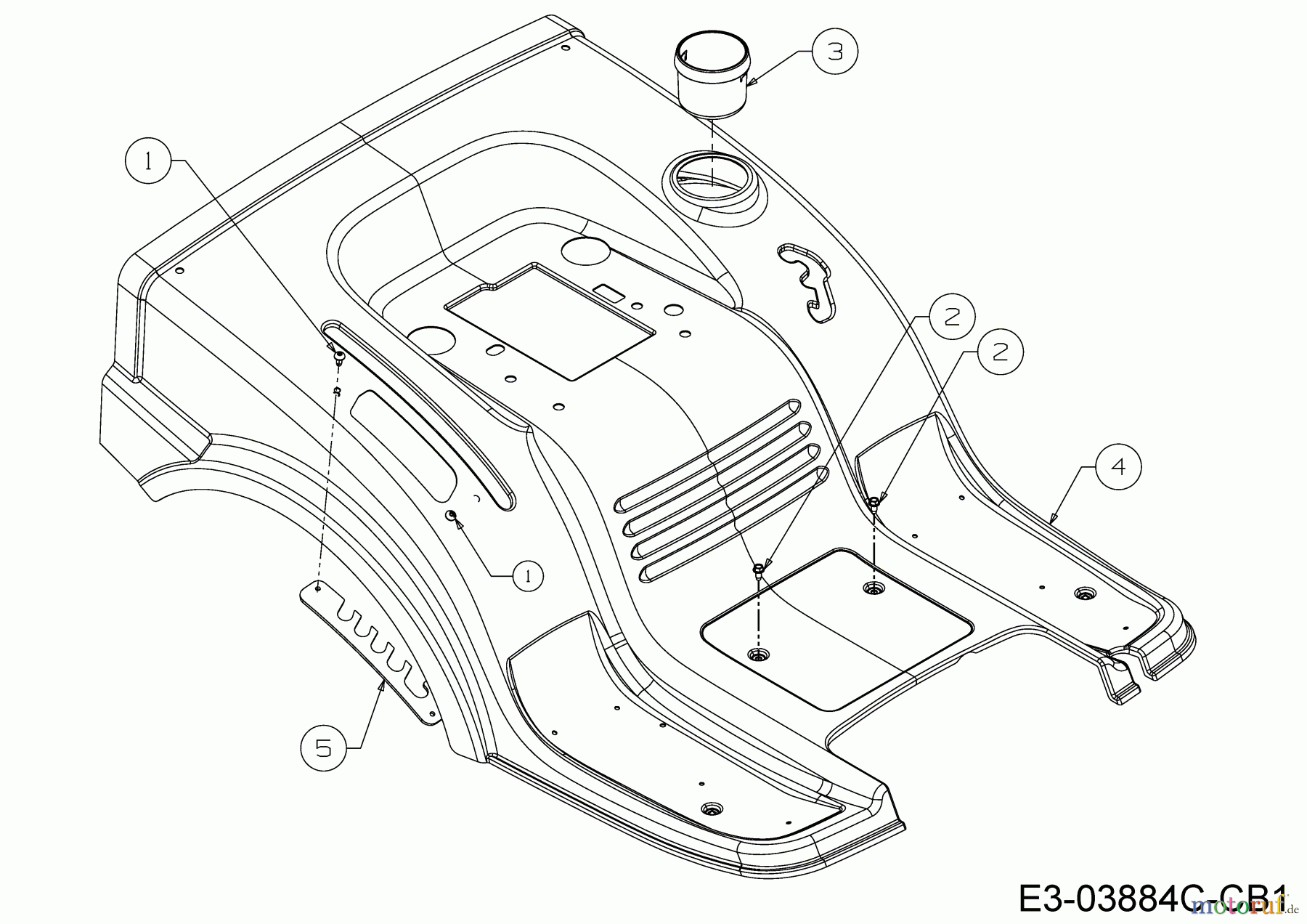  MTD Lawn tractors DL 1050 TB 13HU76KN677  (2017) Fender