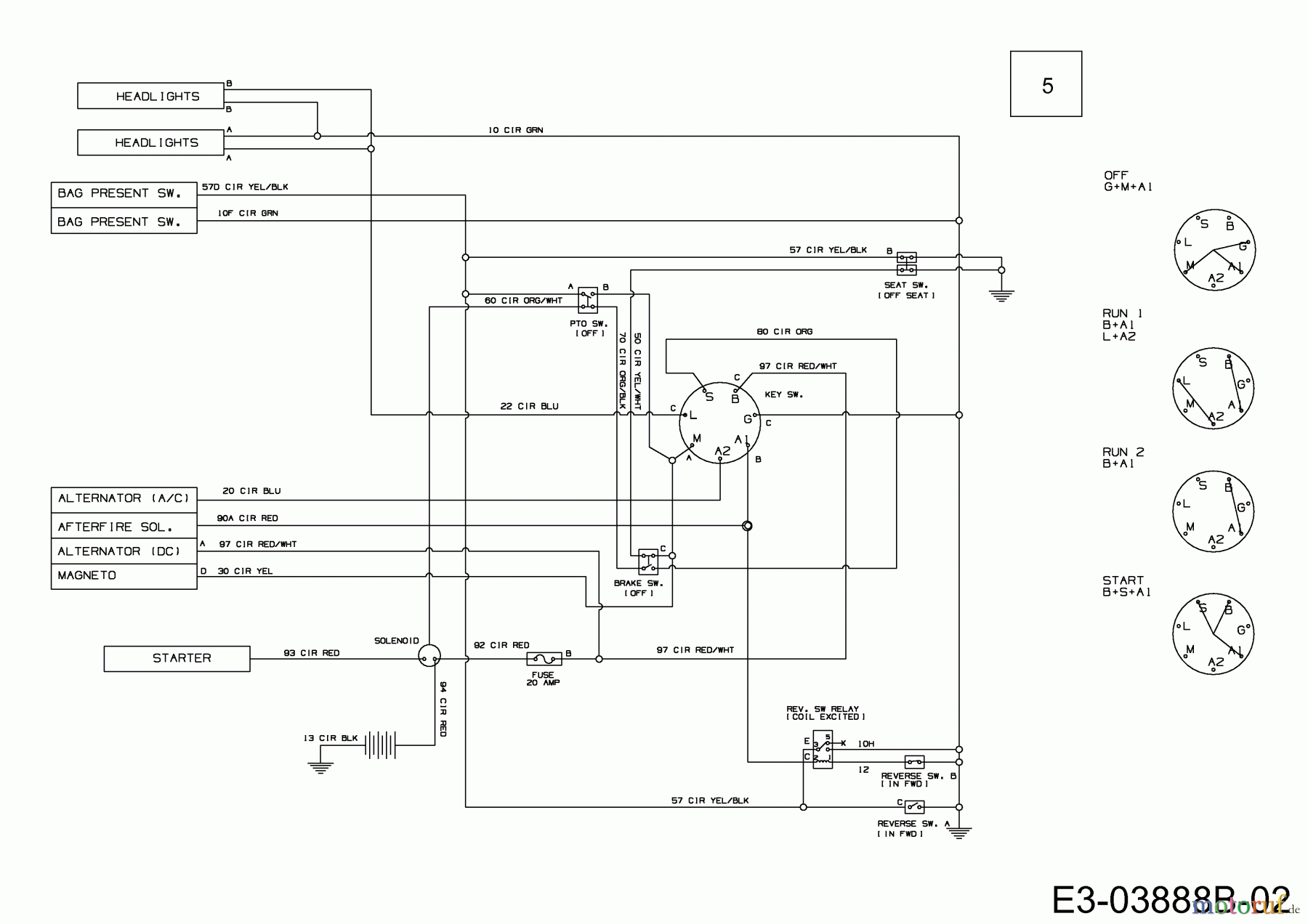  Efco Lawn tractors Kommand 80/12,5 T 13AH77KC637  (2009) Wiring diagram