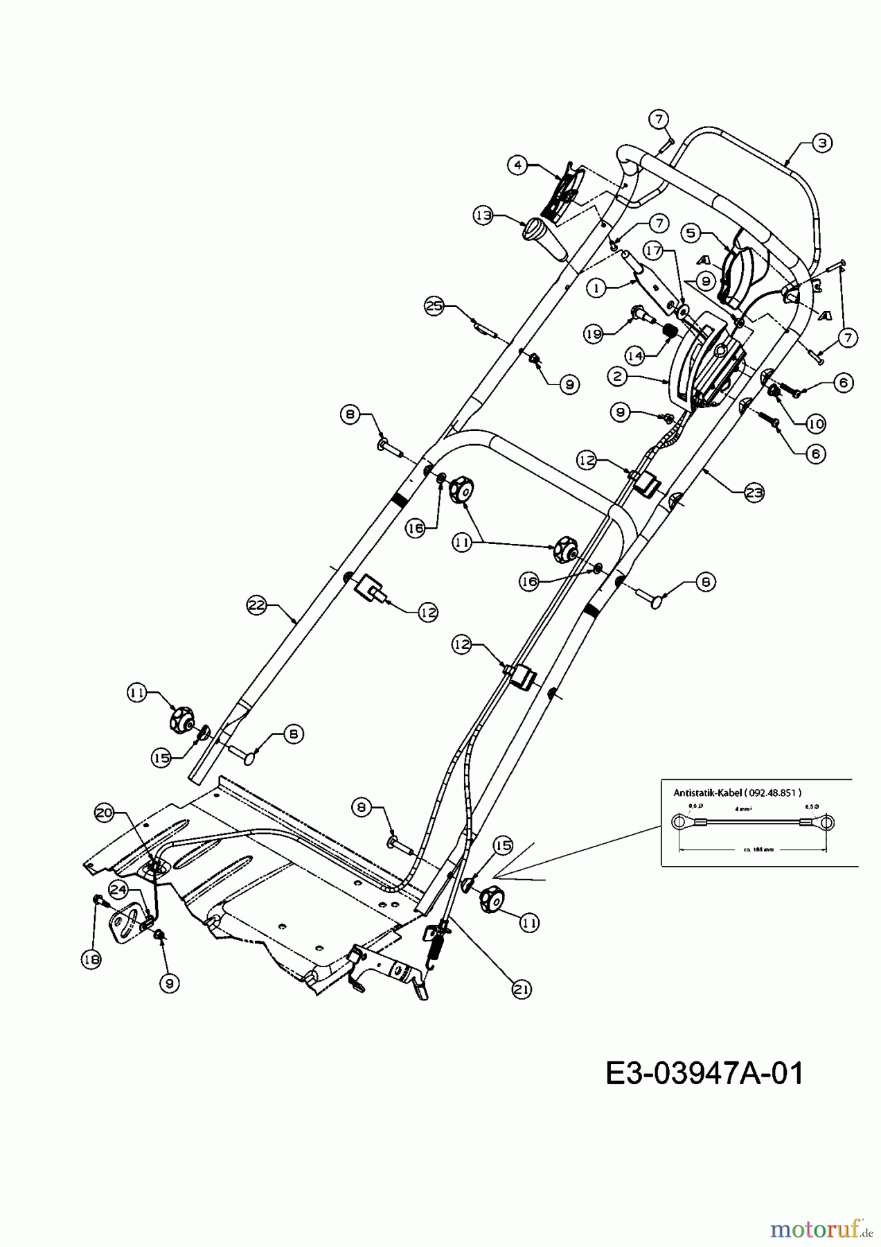Black-Line Petrol verticutter 4035 VG 16BG5AMQ683 (2008) Handle