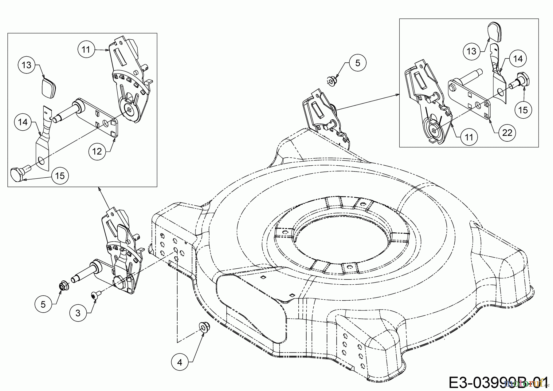  MTD Petrol mower Smart G 46 MO 11E-70SJ600  (2018) Rear height adjustment