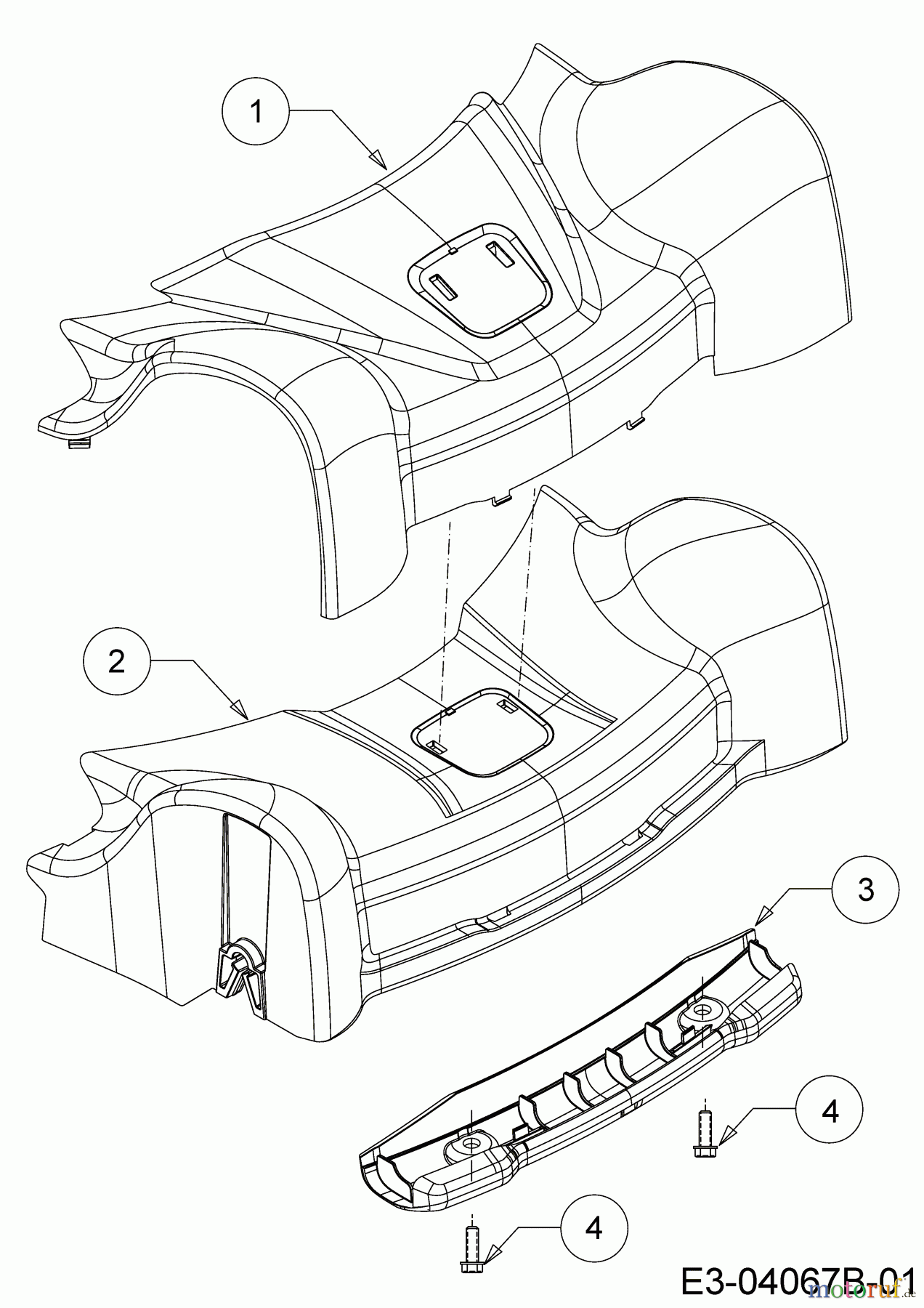 Wolf-Garten Petrol mower self propelled A 530 AHW 12B-PVKC650 (2018) Cover front axle