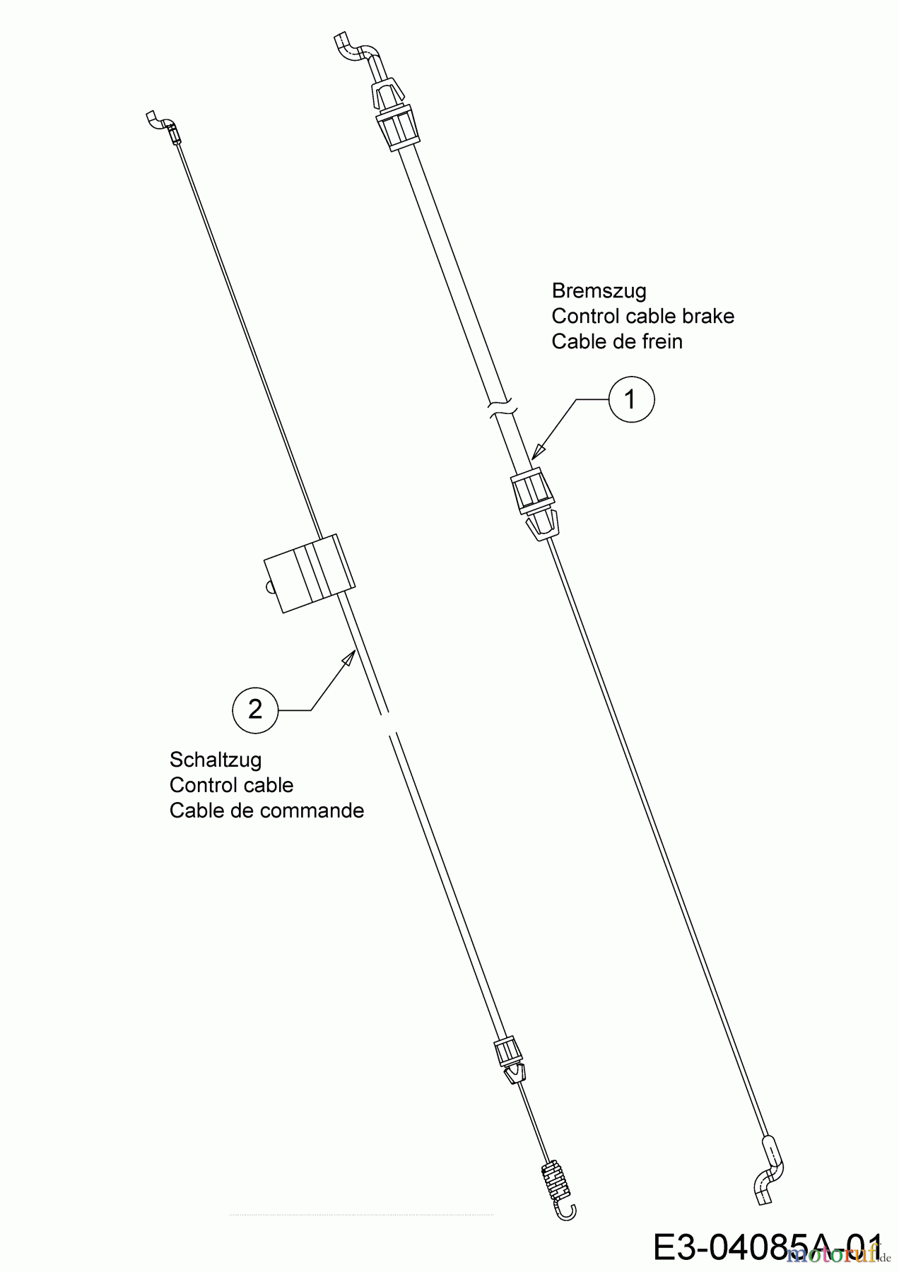  WOLF-Garten Expert Petrol mower self propelled Expert 530 A 12C-PUKC650  (2017) Control cables