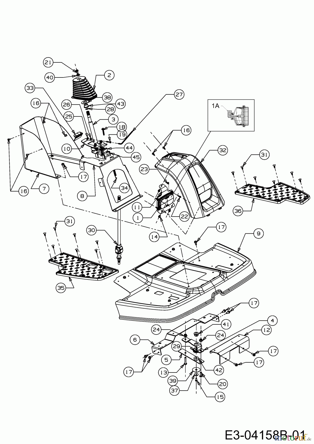  Cub Cadet Zero Turn FMZ 42 17AE4BFR603  (2008) Steering column, Running board