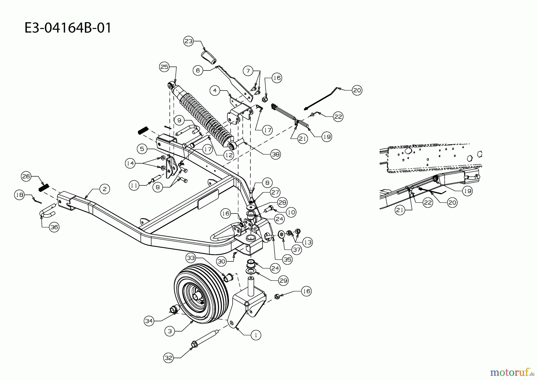 Cub Cadet Zero Turn FMZ 42 17AE4BFR603 (2008) Mowing deck frame
