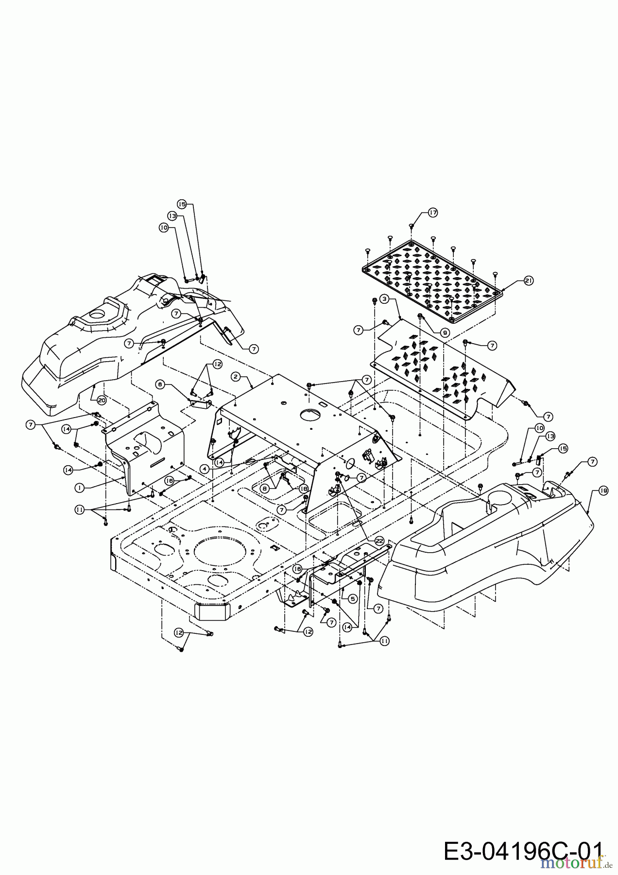  Cub Cadet Zero Turn RZT 42 17AE2ACG603  (2011) Foot plate, Disguise