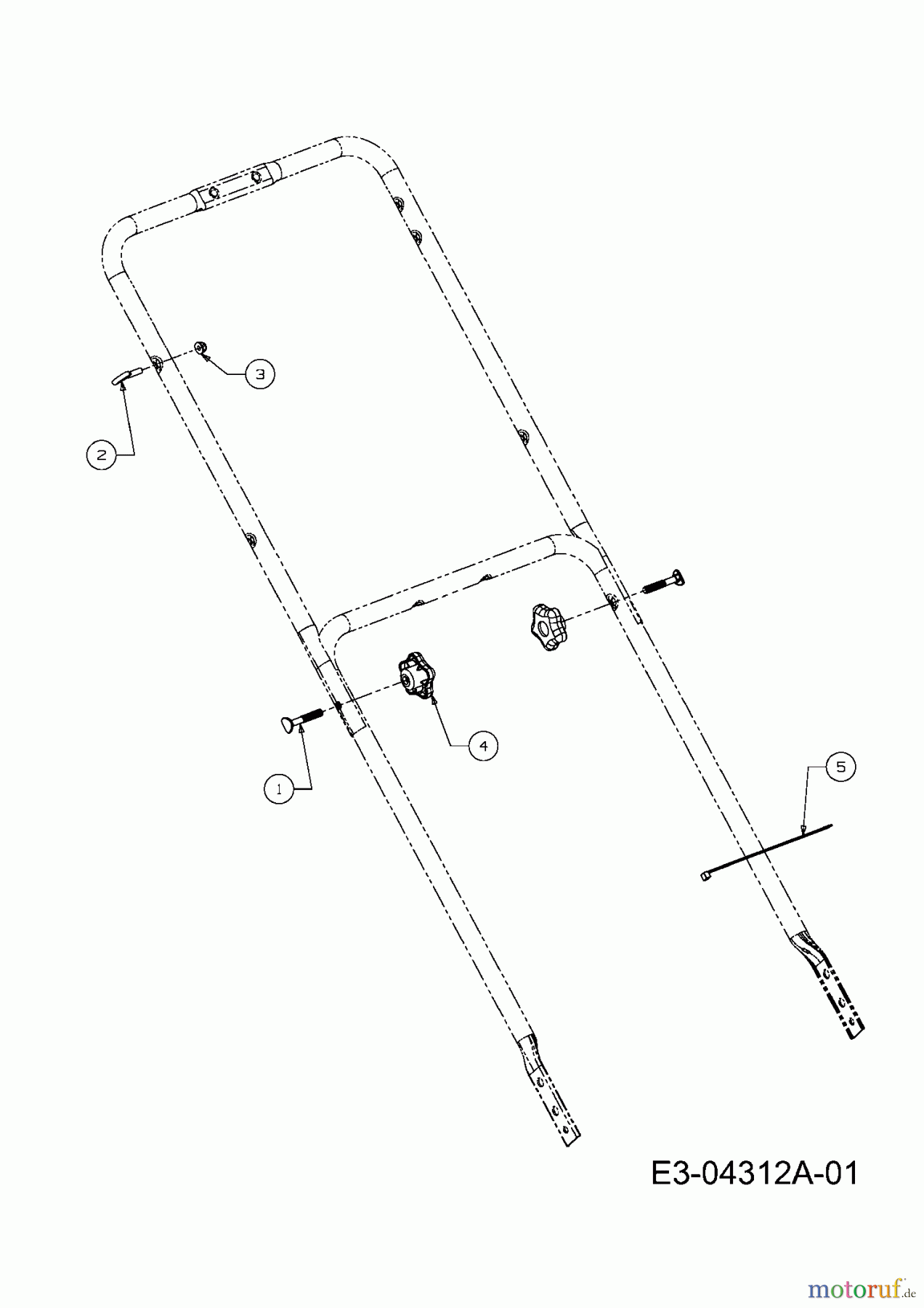 MTD Petrol mower self propelled 53 SPOHWM 12C-85MC600 (2008) Handle hardware serial no. ...K...