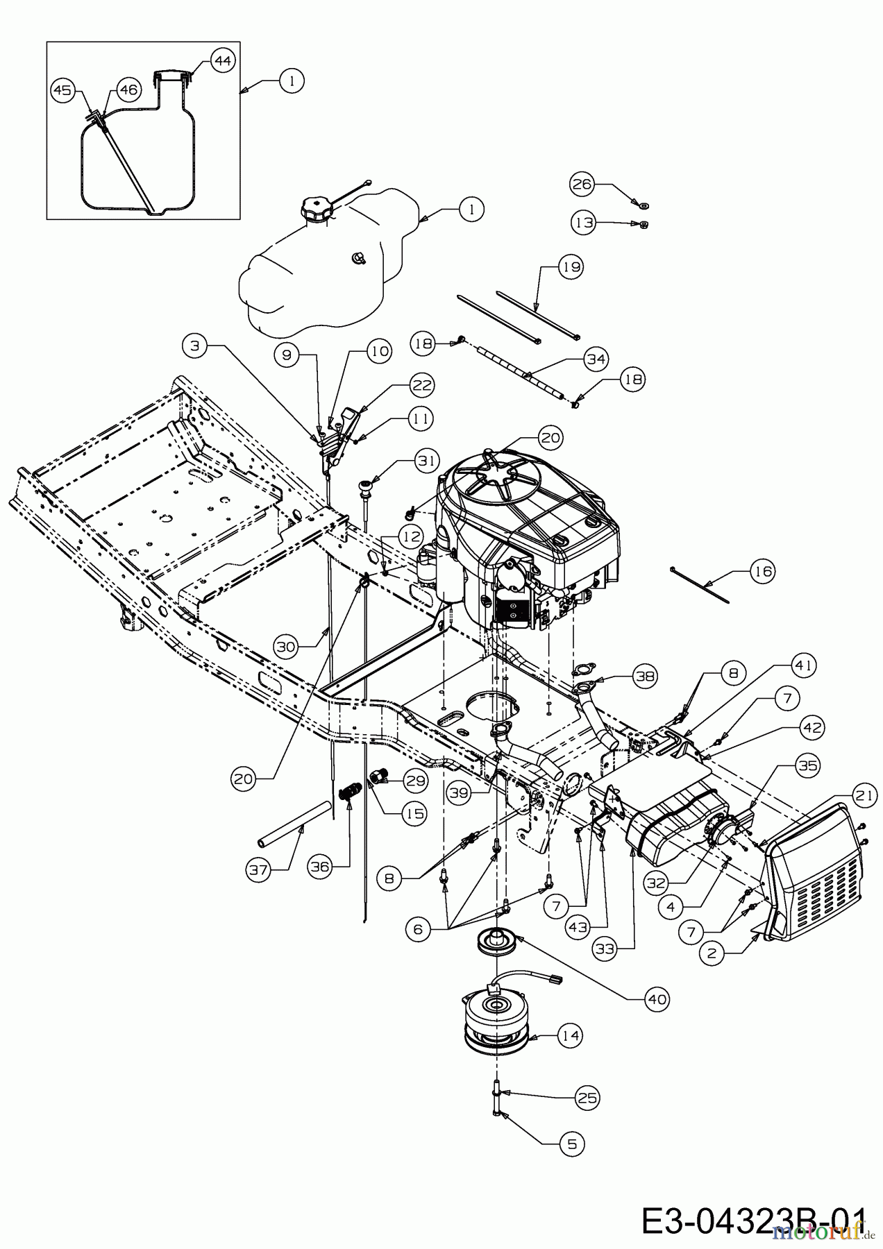 Massey Ferguson Zero Turn MF 50-22 FMZ 17AI4BFP695 (2010) Engine accessories