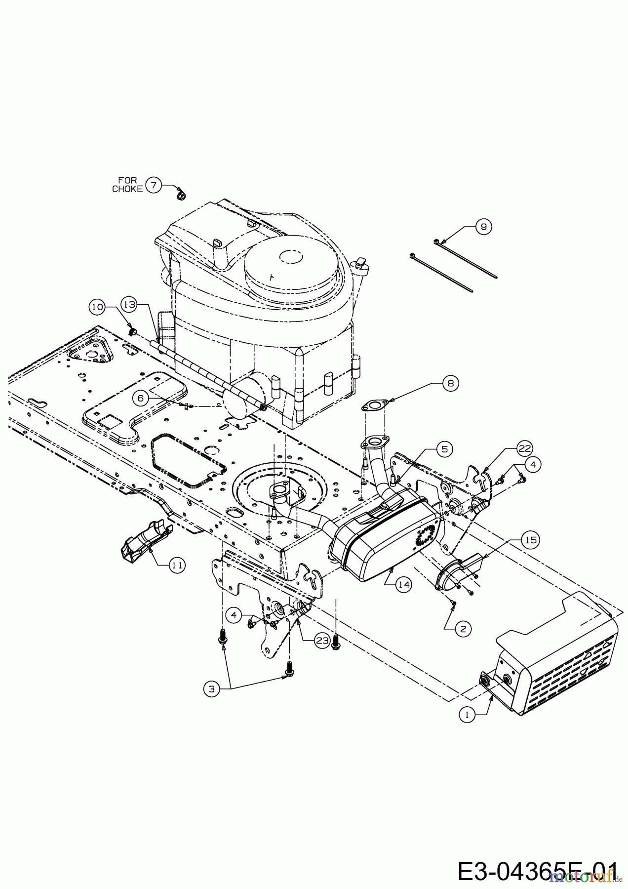  Kts Lawn tractors Silvertrac 107 T/200 13HT76KG677  (2014) Engine accessories