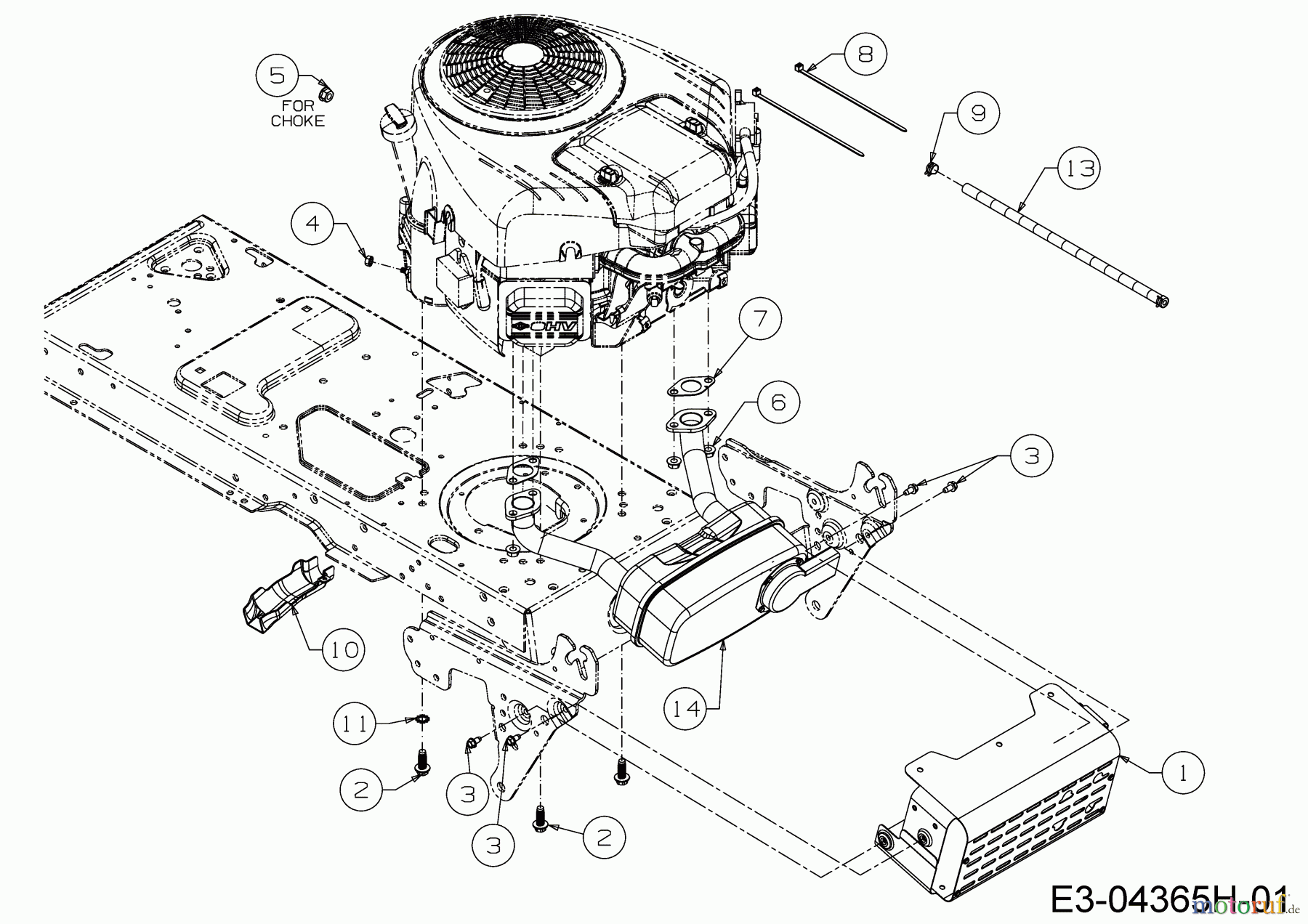 Black Edition Lawn tractors 220-105 TWIN H 13AU71GN615 (2018) Engine accessories