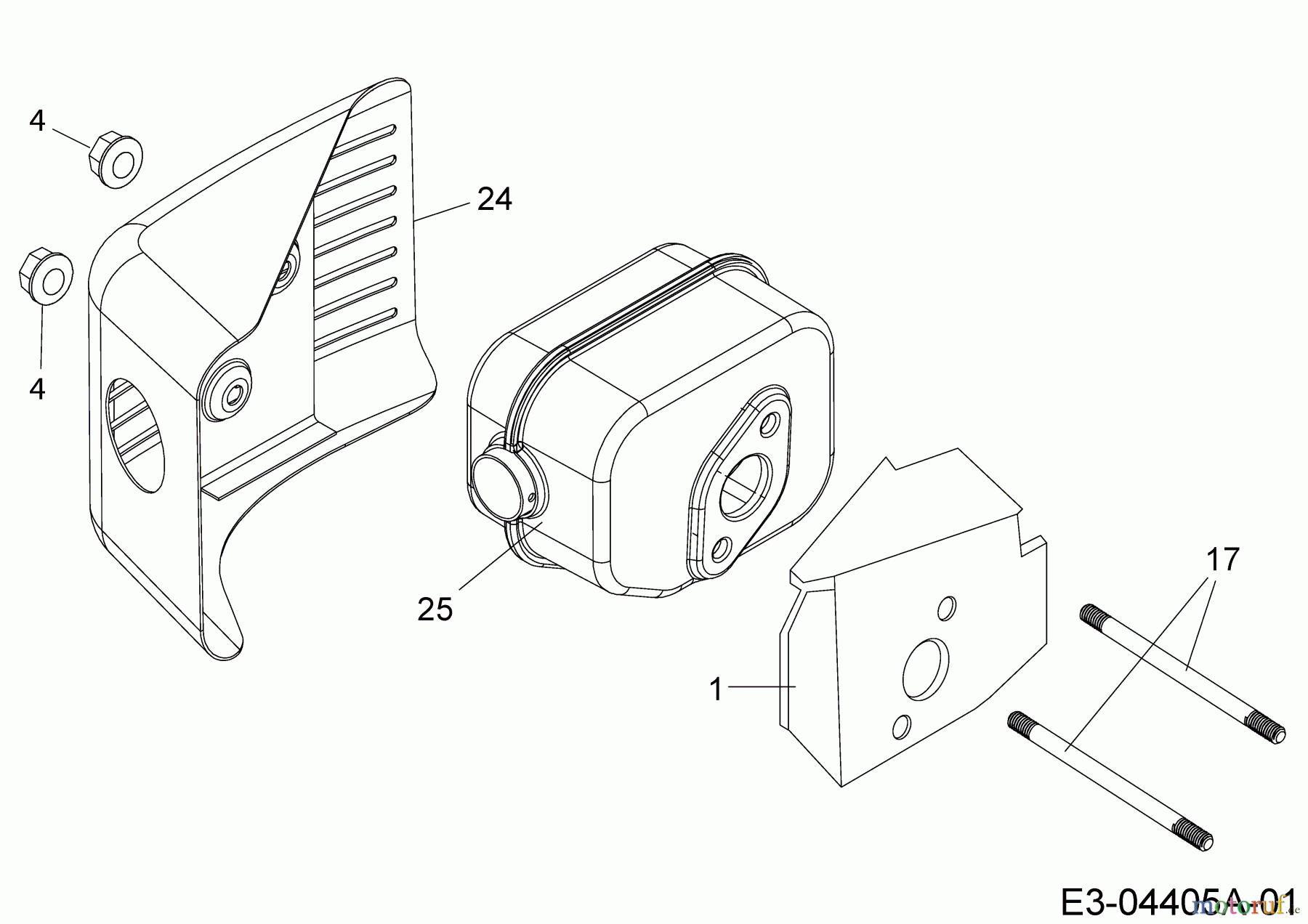  Wolf-Garten Petrol engines MTD 1 P 65 FHA 6046065  (2007) Muffler