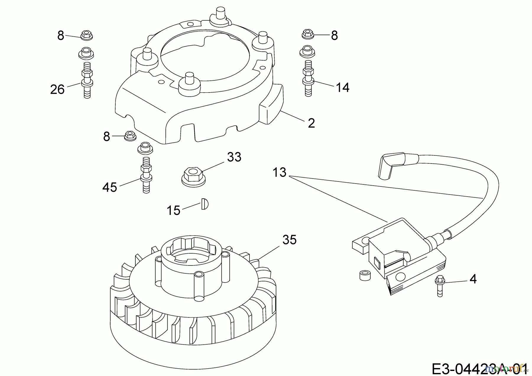 MTD-Engines MTD vertical 1 P 65 WH 752Z1P65WH (2007) Flywheel, Ignition coil