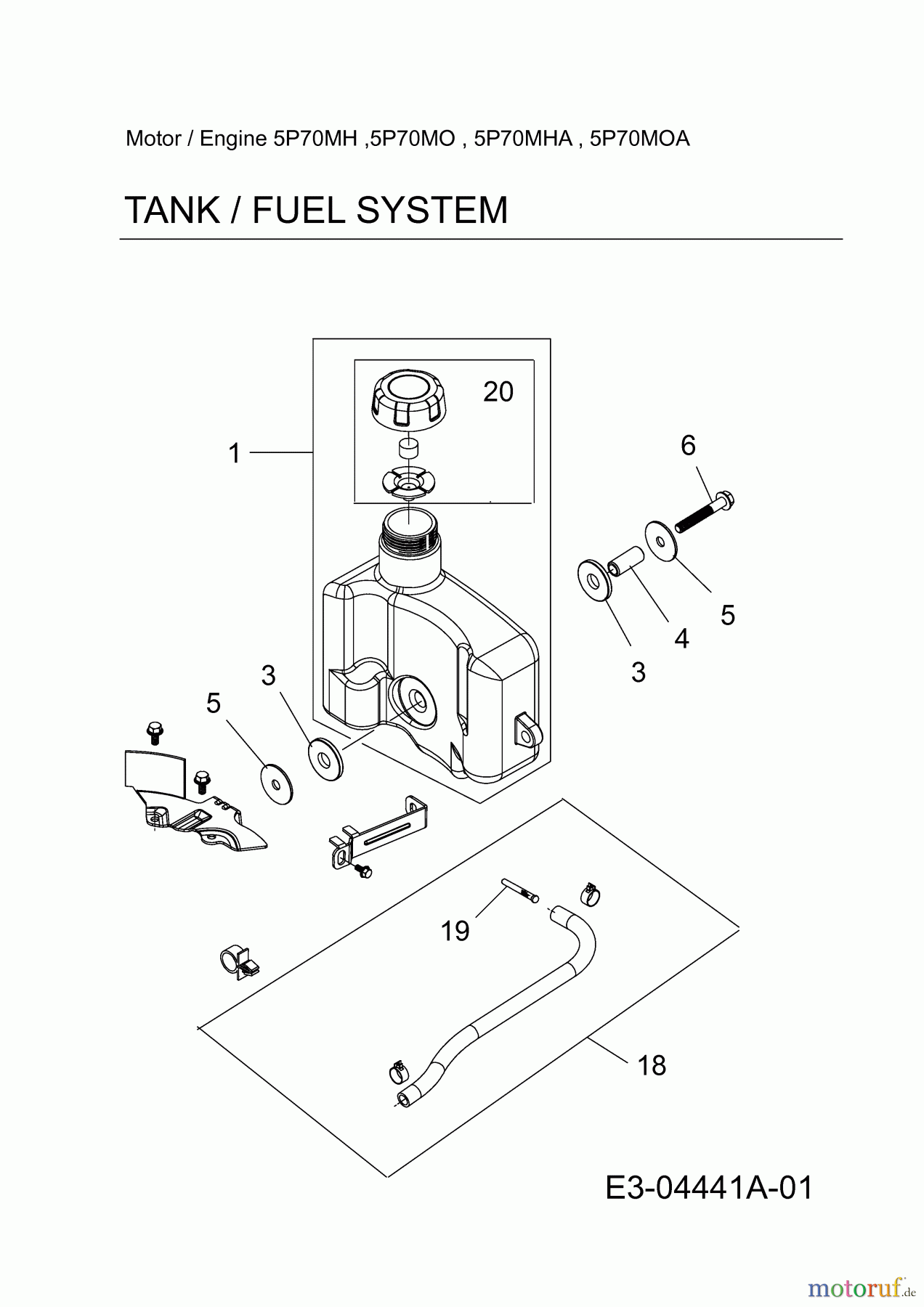  MTD-Engines MTD vertical 5 P 70 M 0 752Z5P70M0  (2008) Fuel tank