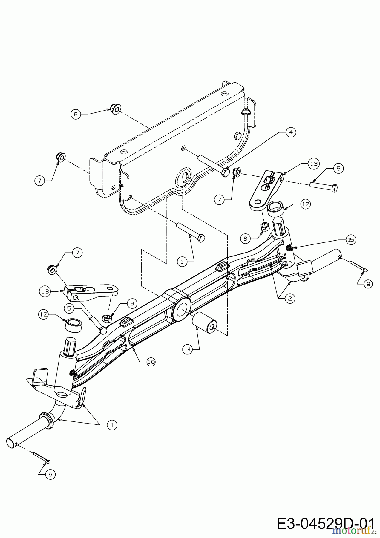 WOLF-Garten Expert Lawn tractors Expert 107.175 A 13AD90WG650 (2013) Front axle