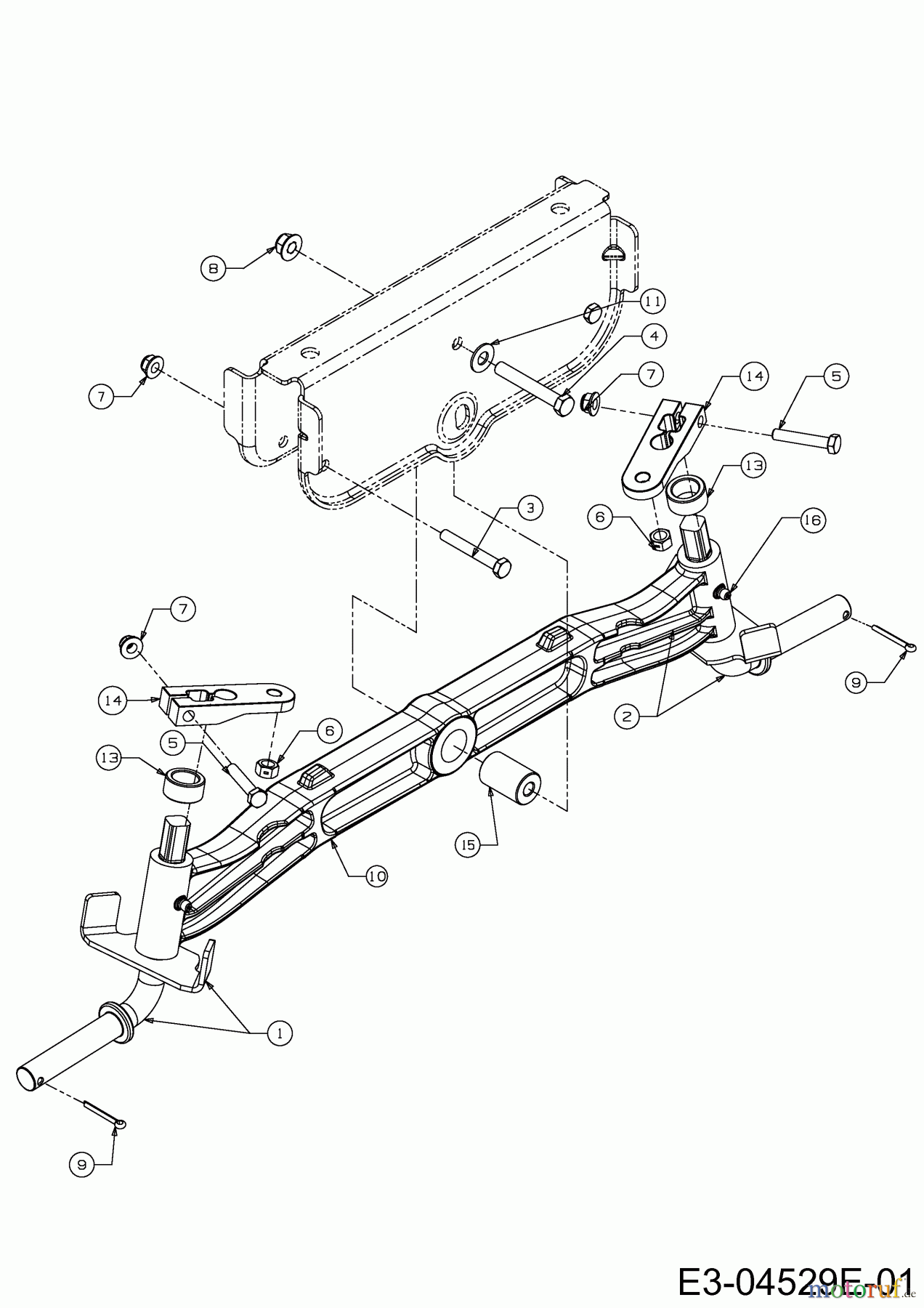 WOLF-Garten Expert Lawn tractors Expert 107.175 A 13BD90WG650 (2014) Front axle