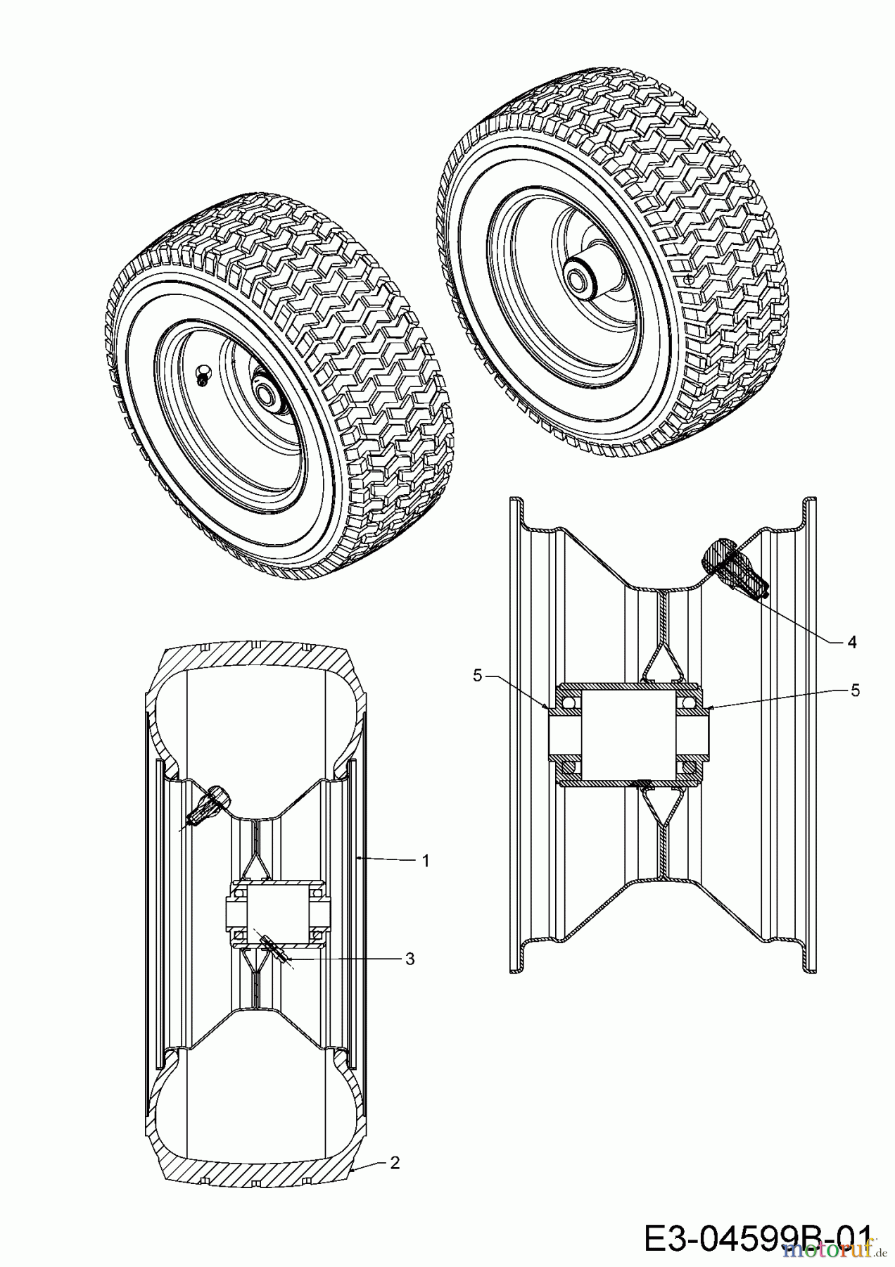 Cub Cadet Garden tractors CC 1224 KHP 14HQ94AP603 (2016) Front wheels 16x6.5