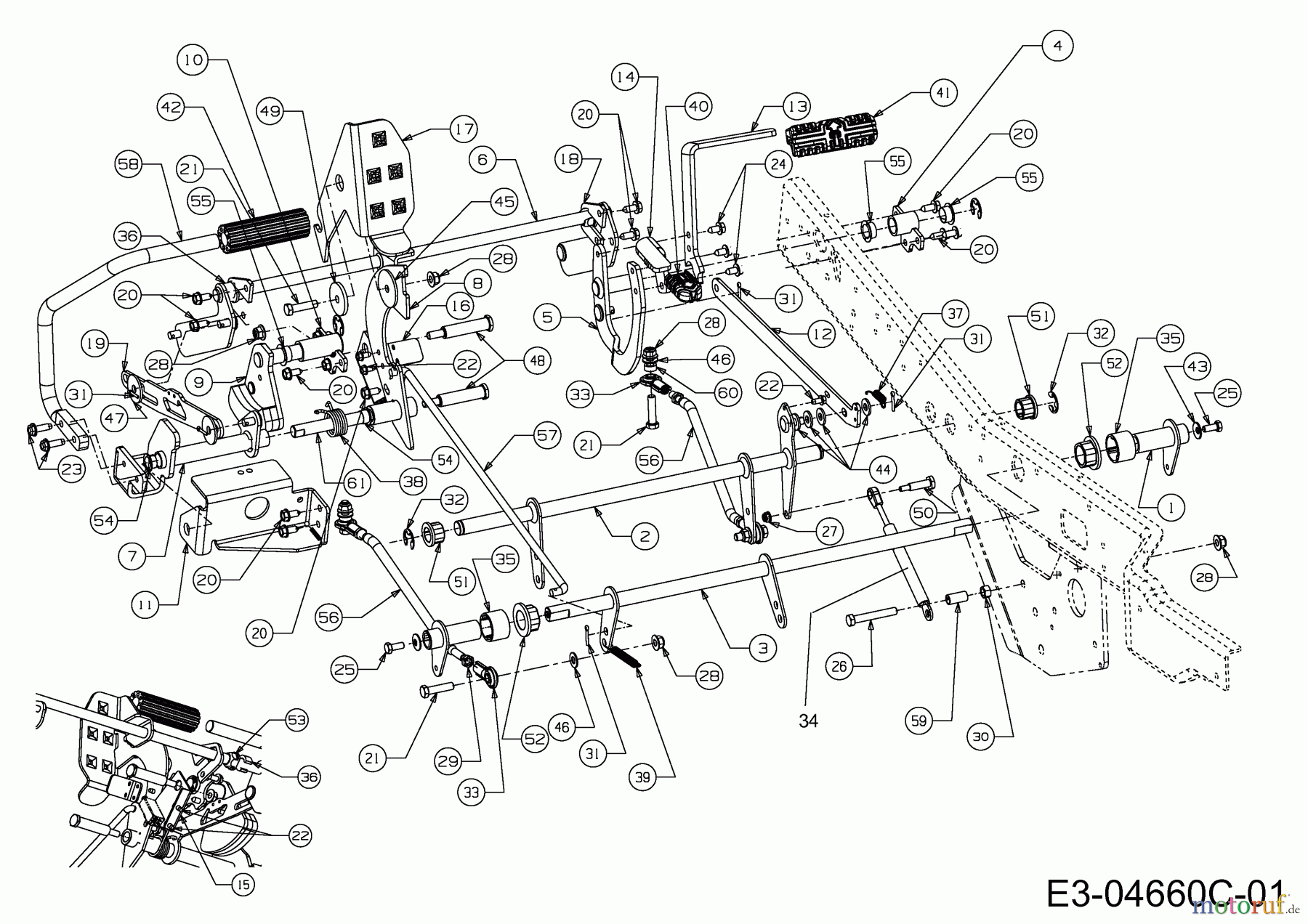 Massey Ferguson Zero Turn MF 50-22 FMZ 17AI4BFP695 (2010) Pedals