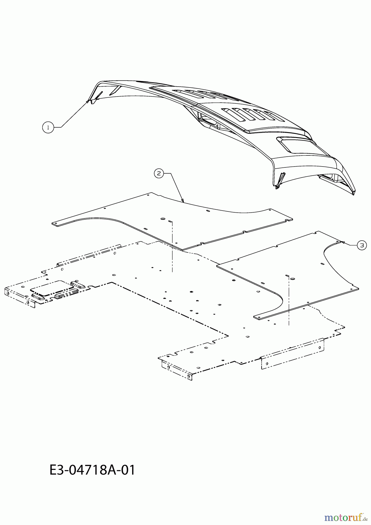 Cub Cadet Utility Vehicle 4x4 Cubstyle 37AK466D603 (2011) Foot mats, Engine hood