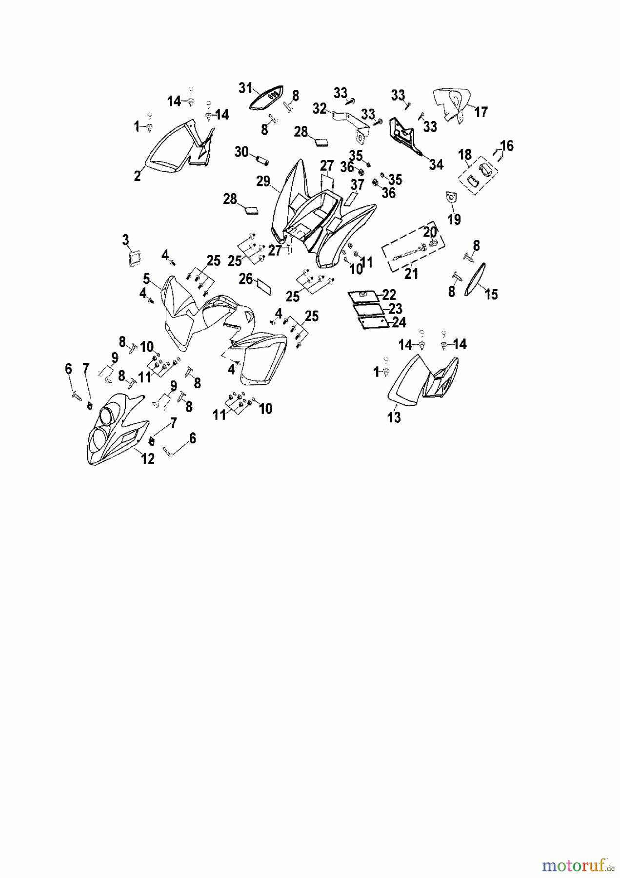 Cub Cadet Quads SS 230 36AA135R603 (2008) Cover panels