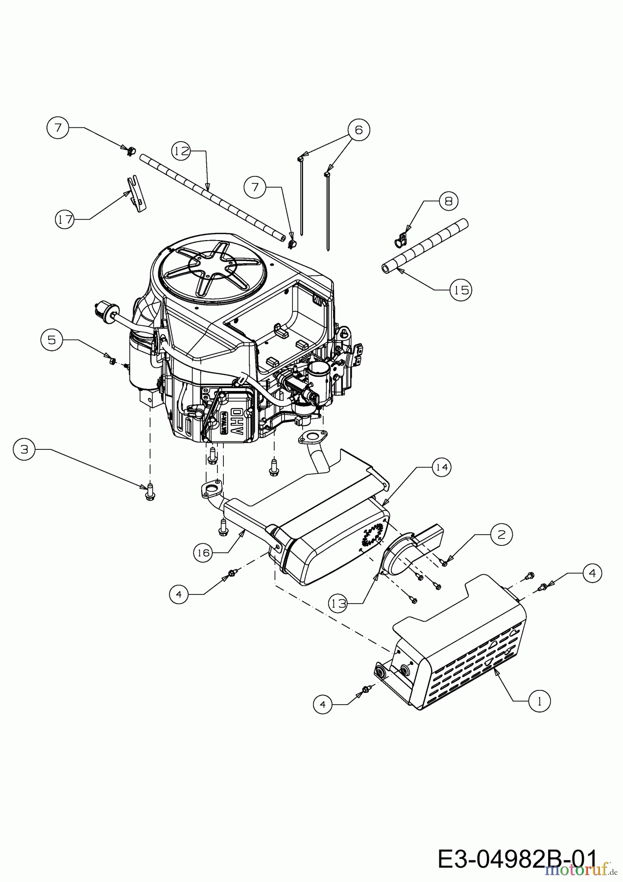  WOLF-Garten Expert Lawn tractors Expert 96.160 H 13AG91WF650  (2012) Engine accessories