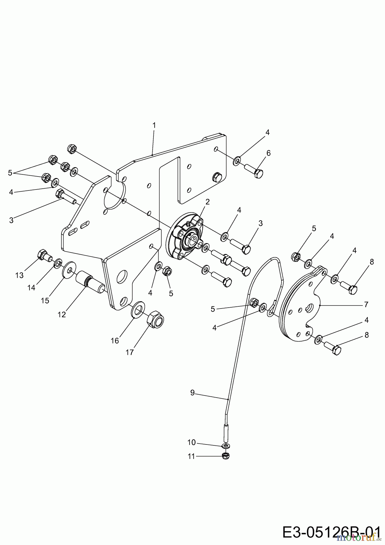  MTD Accessories Accessories compact tractors Front Triangle for CC 2000/3000 RD series, hydraulic (not CC 2250 RD) 596-249-600  (2010) Bracket left hand