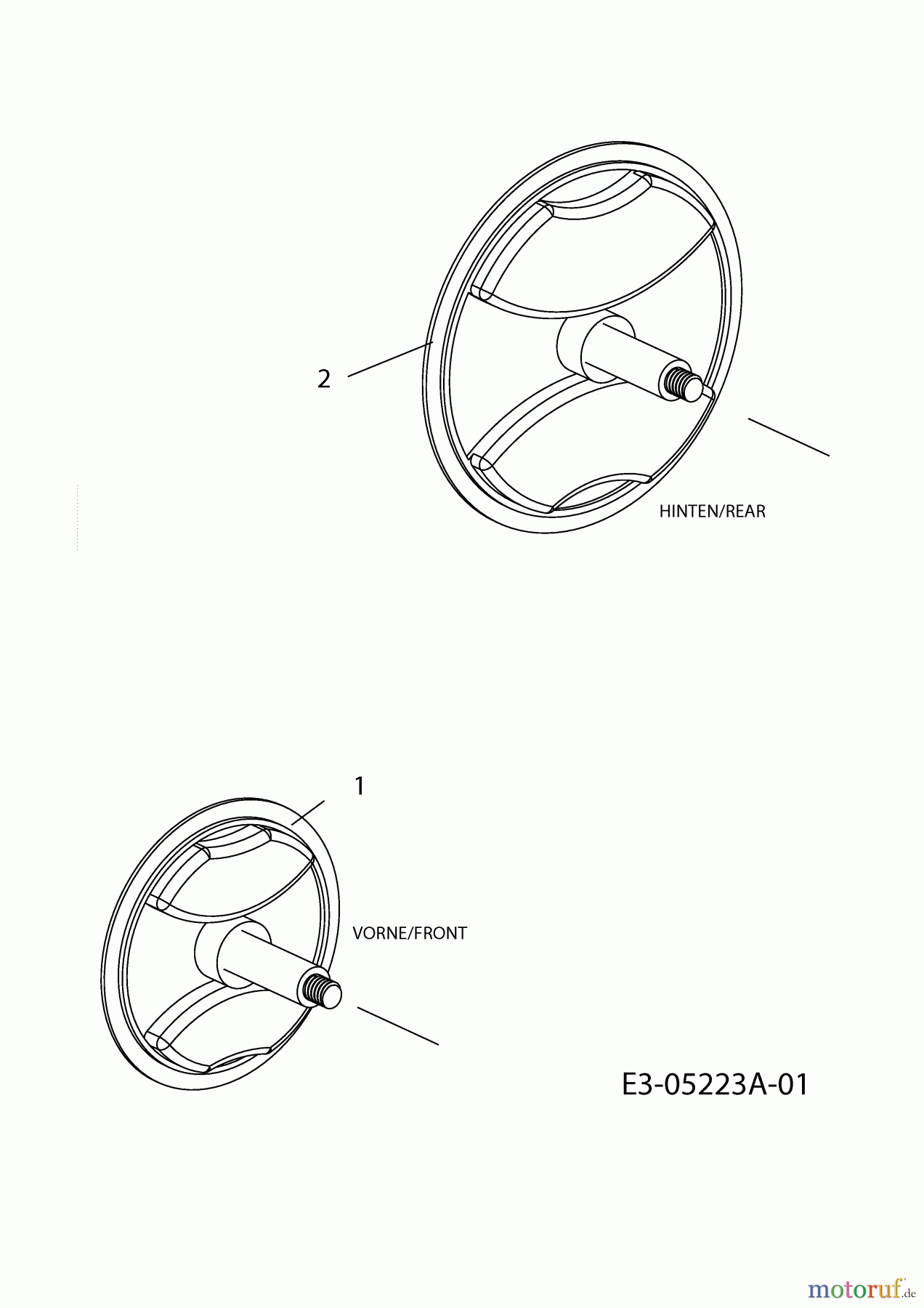  Wolf-Garten Electric mower Campus 32 E 18D-U1D-650  (2012) Hub caps