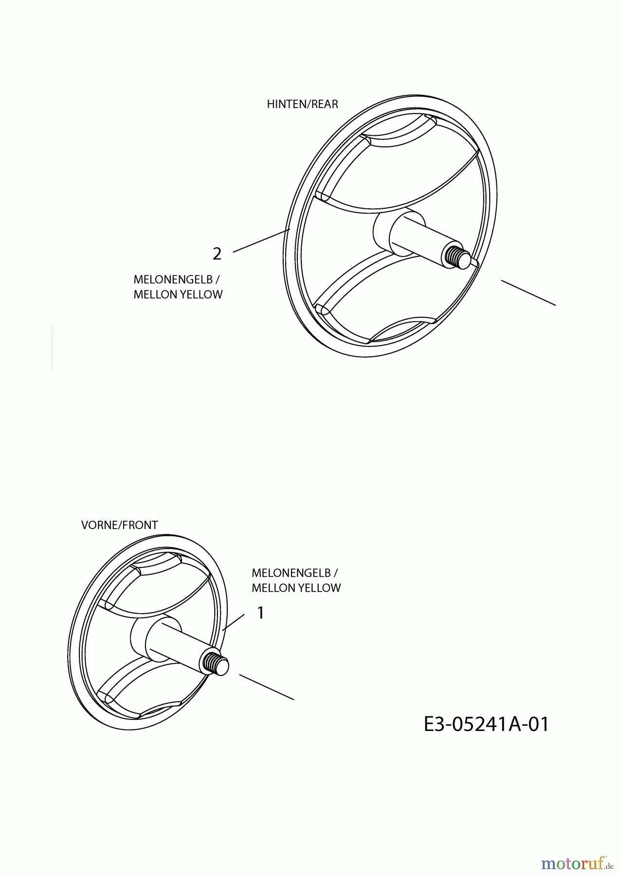  Terradena Electric mower EM 1000 18D-U1D-651  (2010) Hub caps