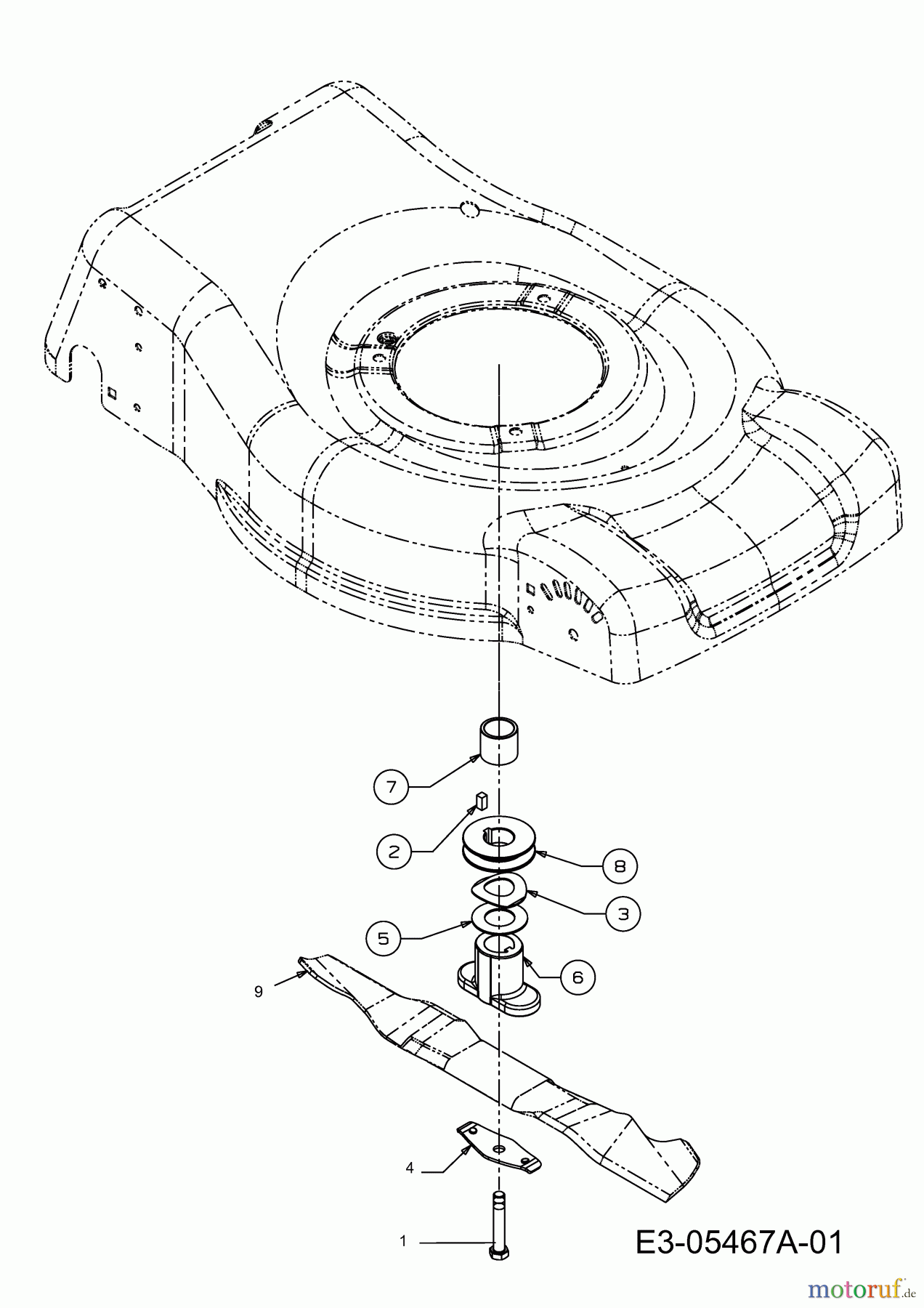  MTD Petrol mower self propelled 46 SPHM-HQ 12D-J2AQ616  (2010) Blade, Blade adapter