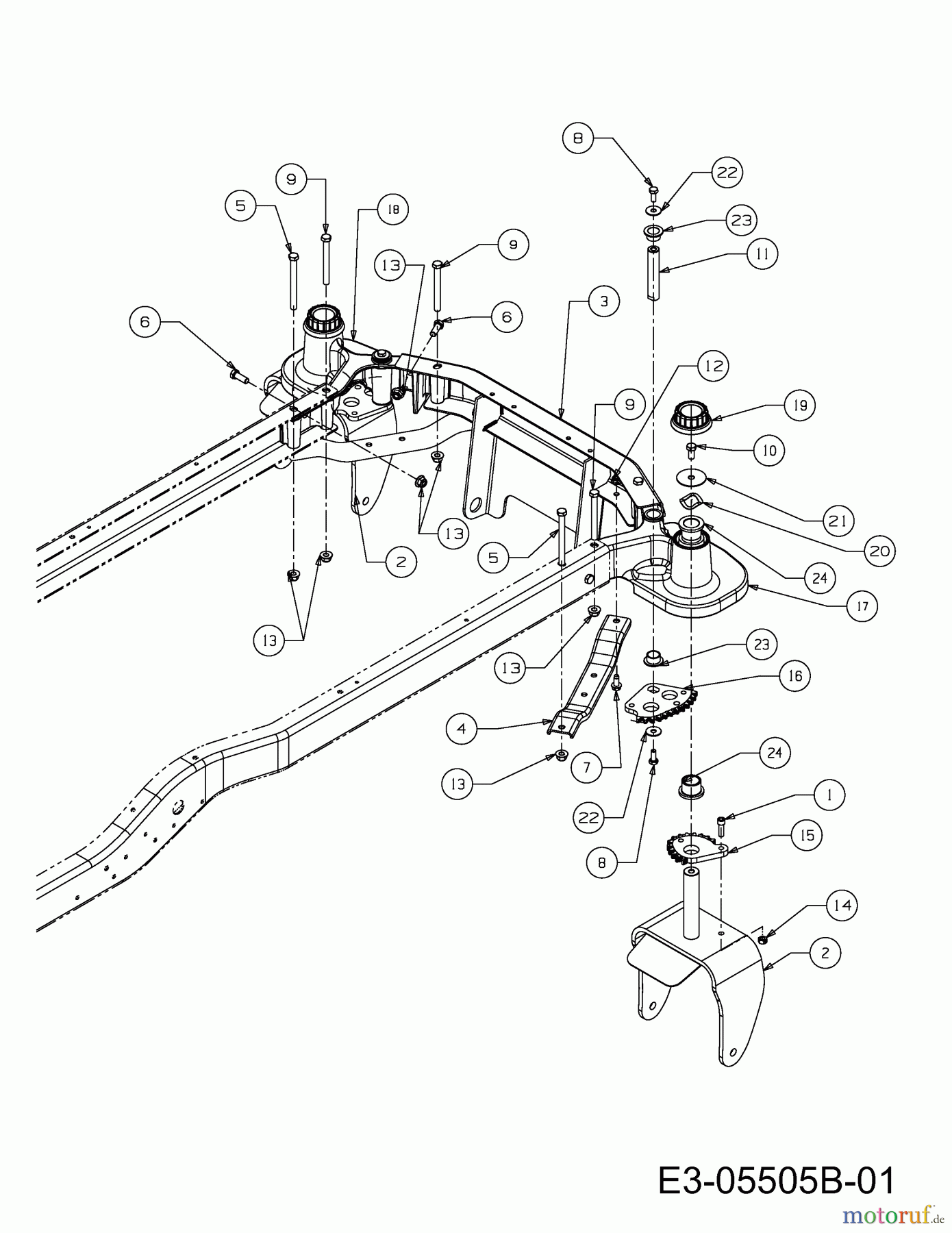  Cub Cadet Zero Turn Z-Force 48 S 17AI5BHB603  (2011) Steering shaft