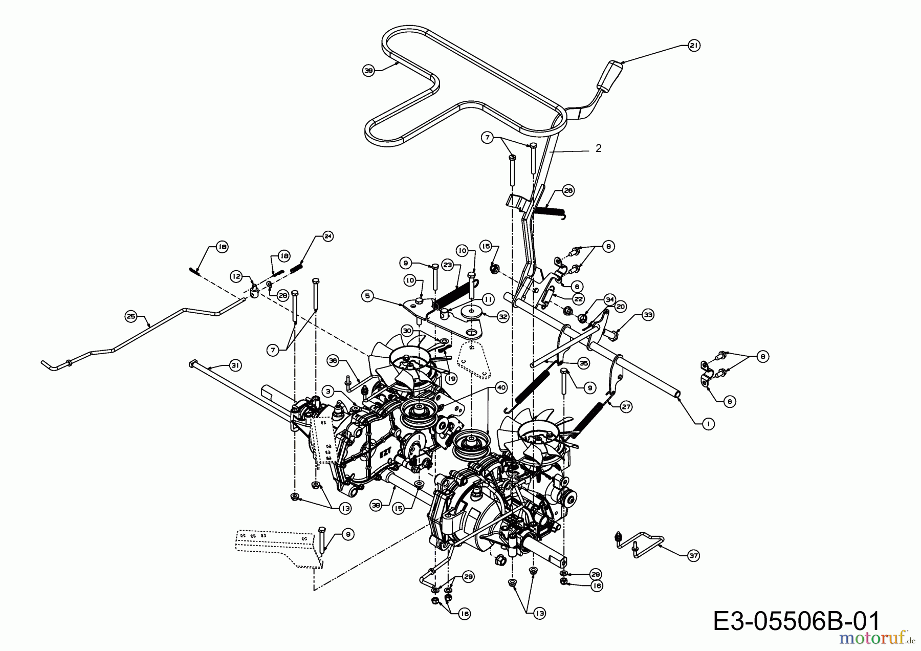  Cub Cadet Zero Turn Z-Force 48 S 17AI5BHB603  (2011) Drive system