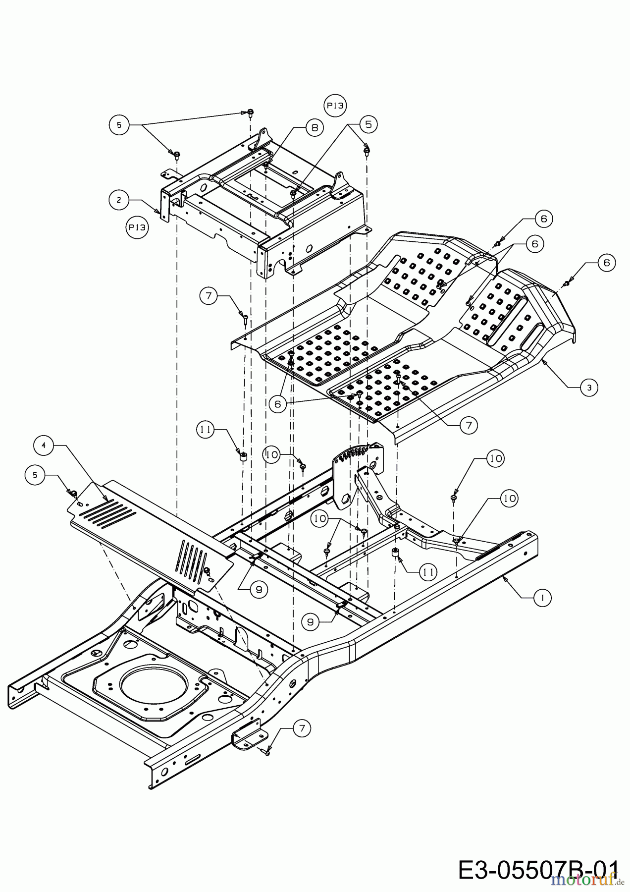 Cub Cadet Zero Turn Z-Force 48 S 17AI5BHB603 (2011) Frame