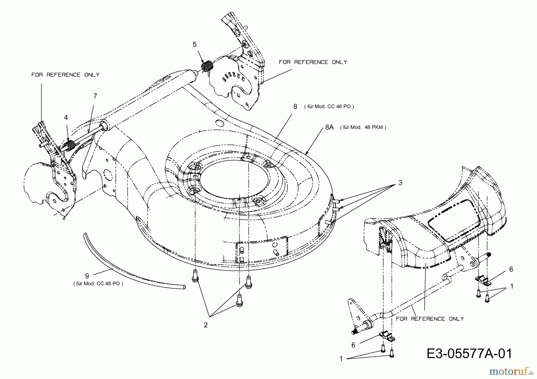  MTD Petrol mower 48 PKM 11A-167D676  (2010) Deck housing, Rear door rod