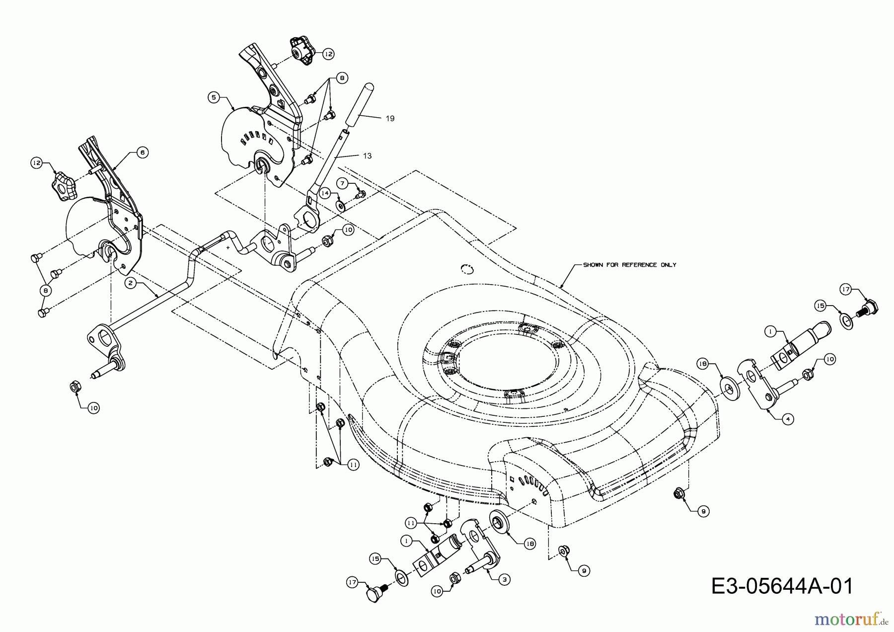  Black-Line Petrol mower self propelled BL 5053 12C-844H683  (2011) Cutting hight adjustment