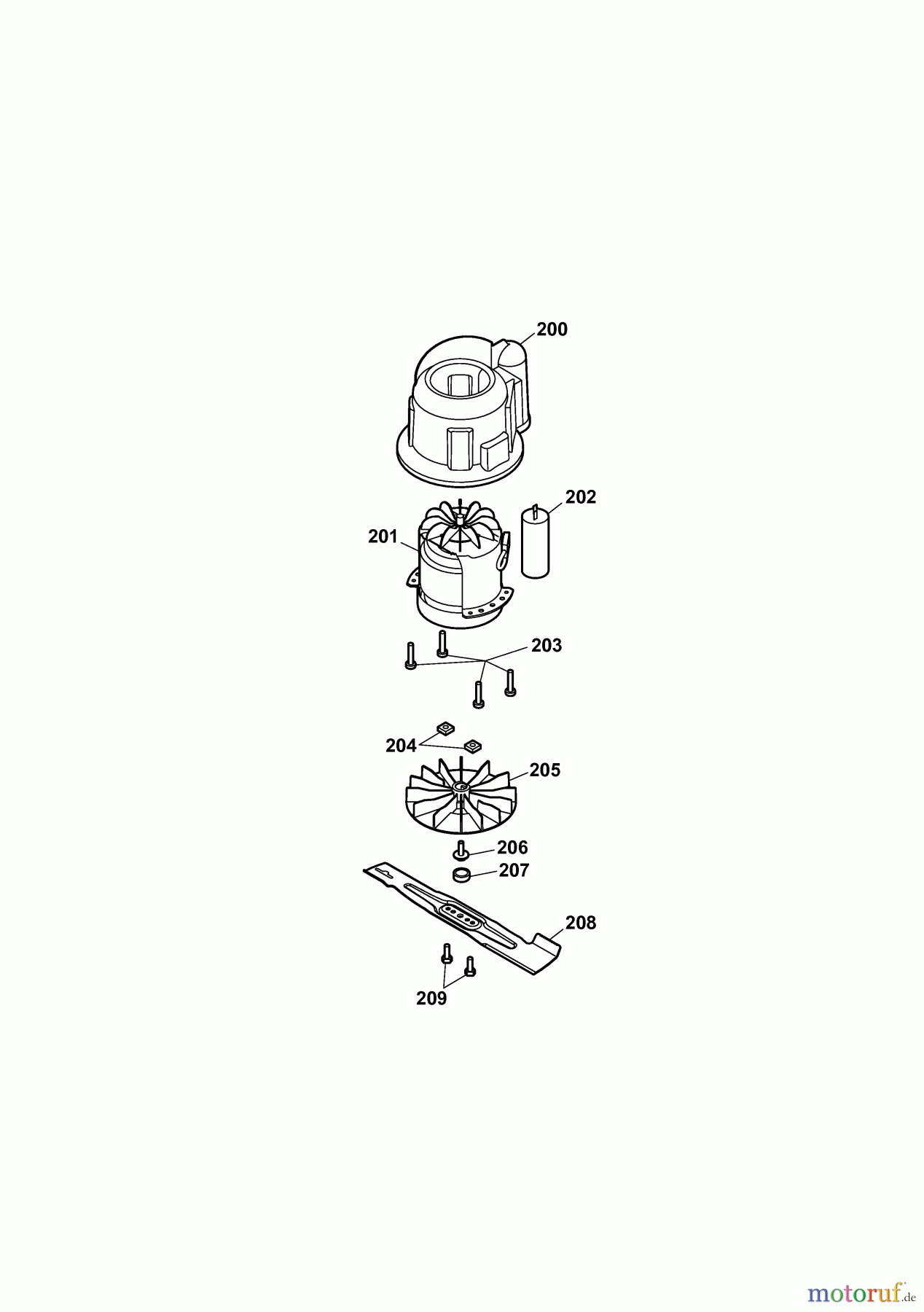  Wolf-Garten Electric mower 2.34 E 4909003 Series E  (2010) Blade, Blade adapter, Engine