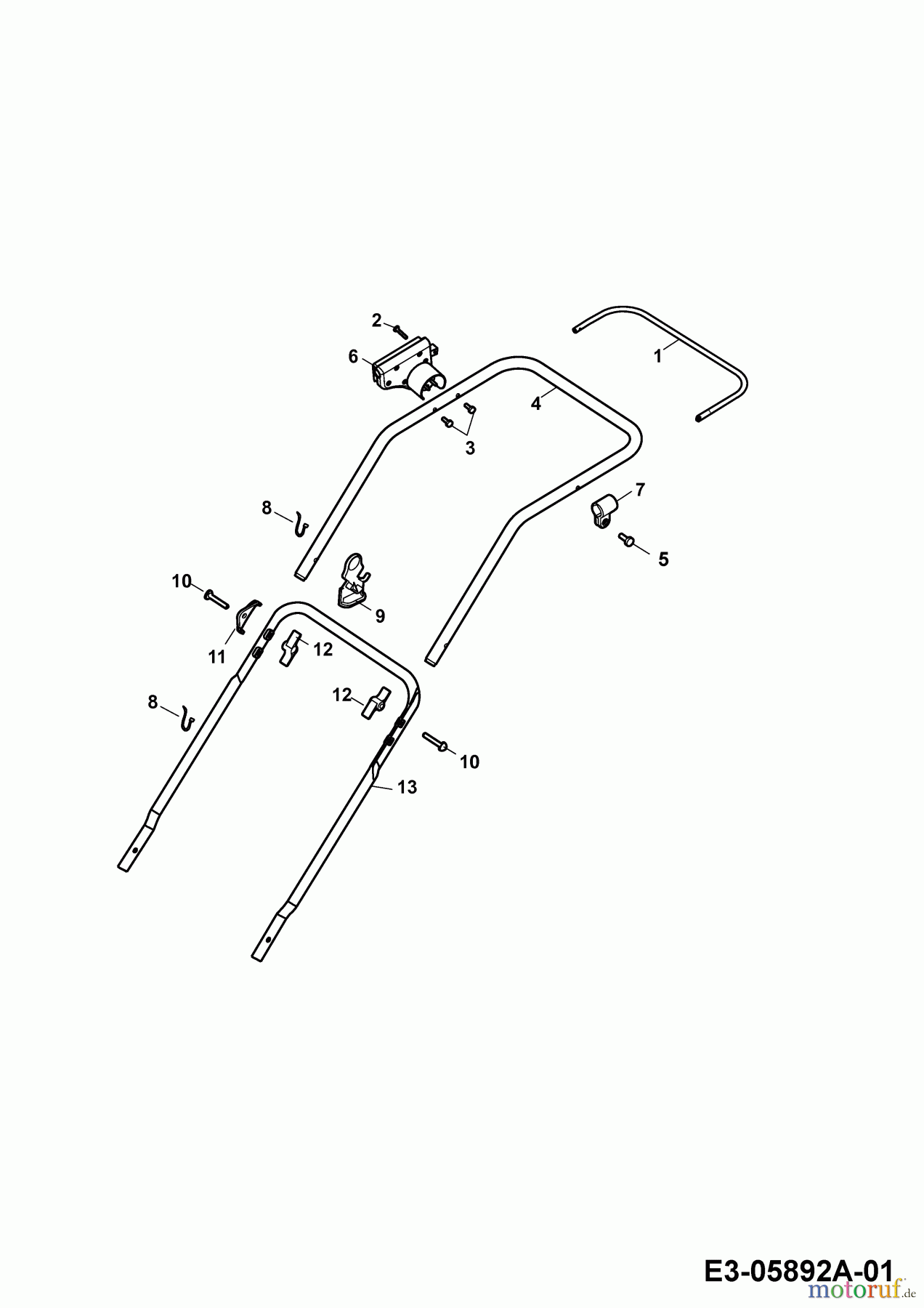  Wolf-Garten Electric mower 2.40 E-1 4968000 Series F  (2010) Handle