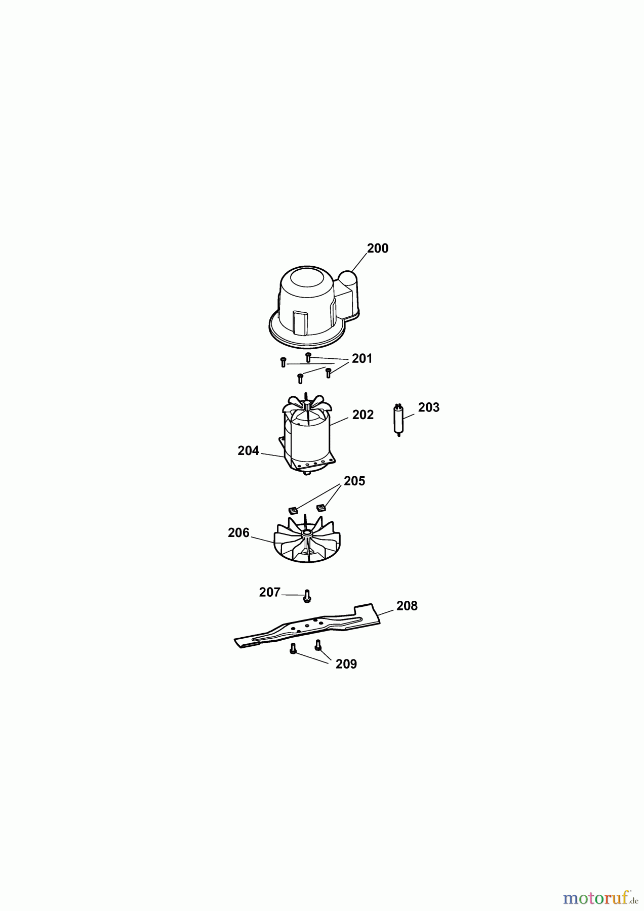 Wolf-Garten Electric mower Power Wolf 16/40 4969008 Series C (2010) Blade, Blade adapter, Engine