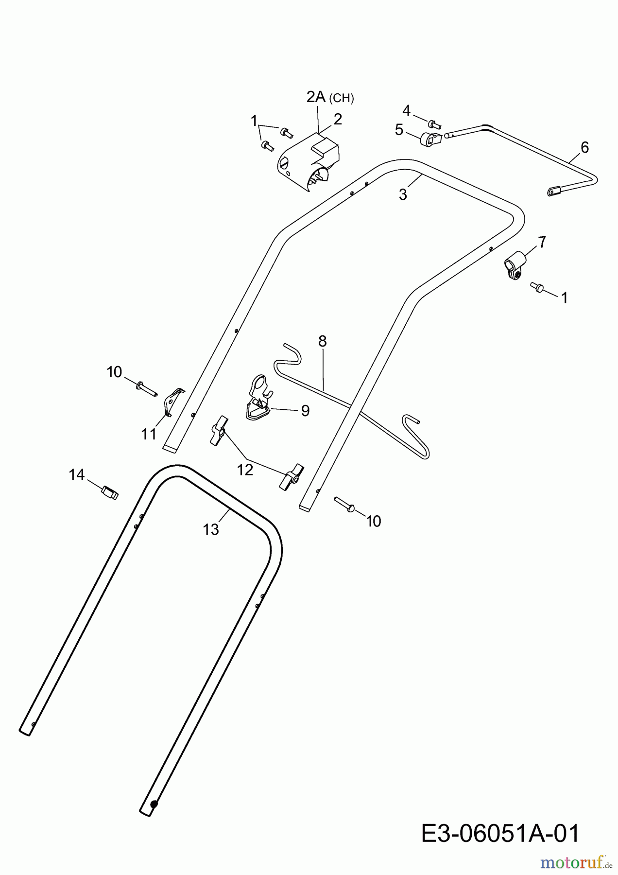  Wolf-Garten Electric mower Power Edition 37 E 4927000 Series G  (2011) Handle, Switch