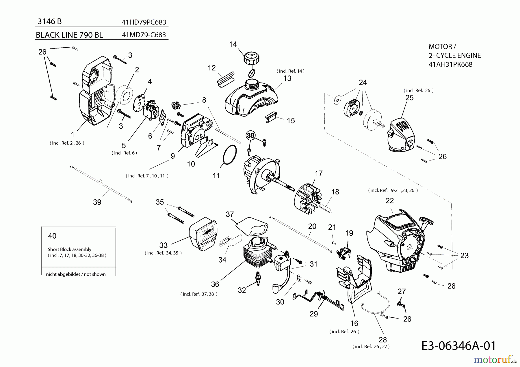  Black-Line Brush cutter 790 BL 41MD79-C683  (2012) Engine