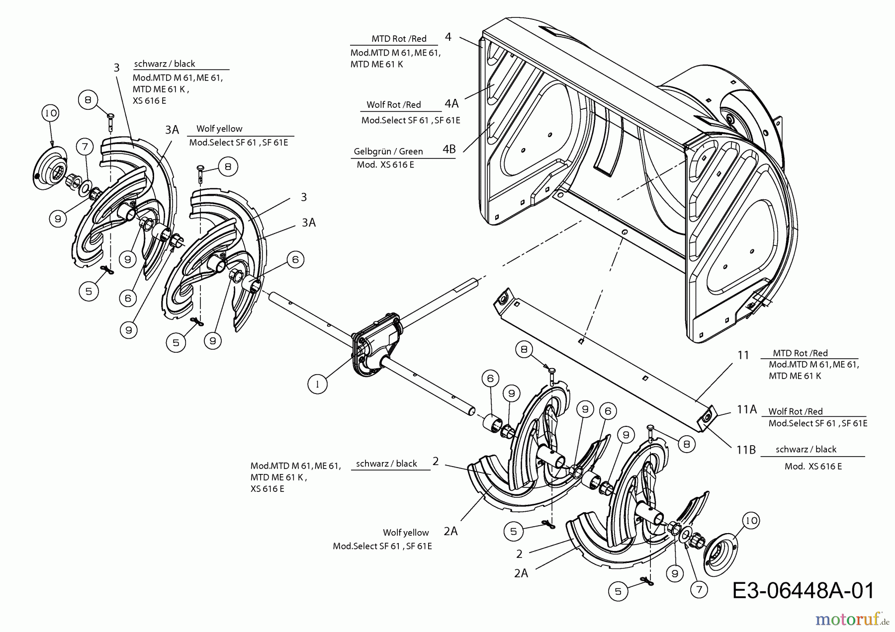  Wolf-Garten Snow throwers Select SF 61 31A-62C2650  (2013) Auger housing