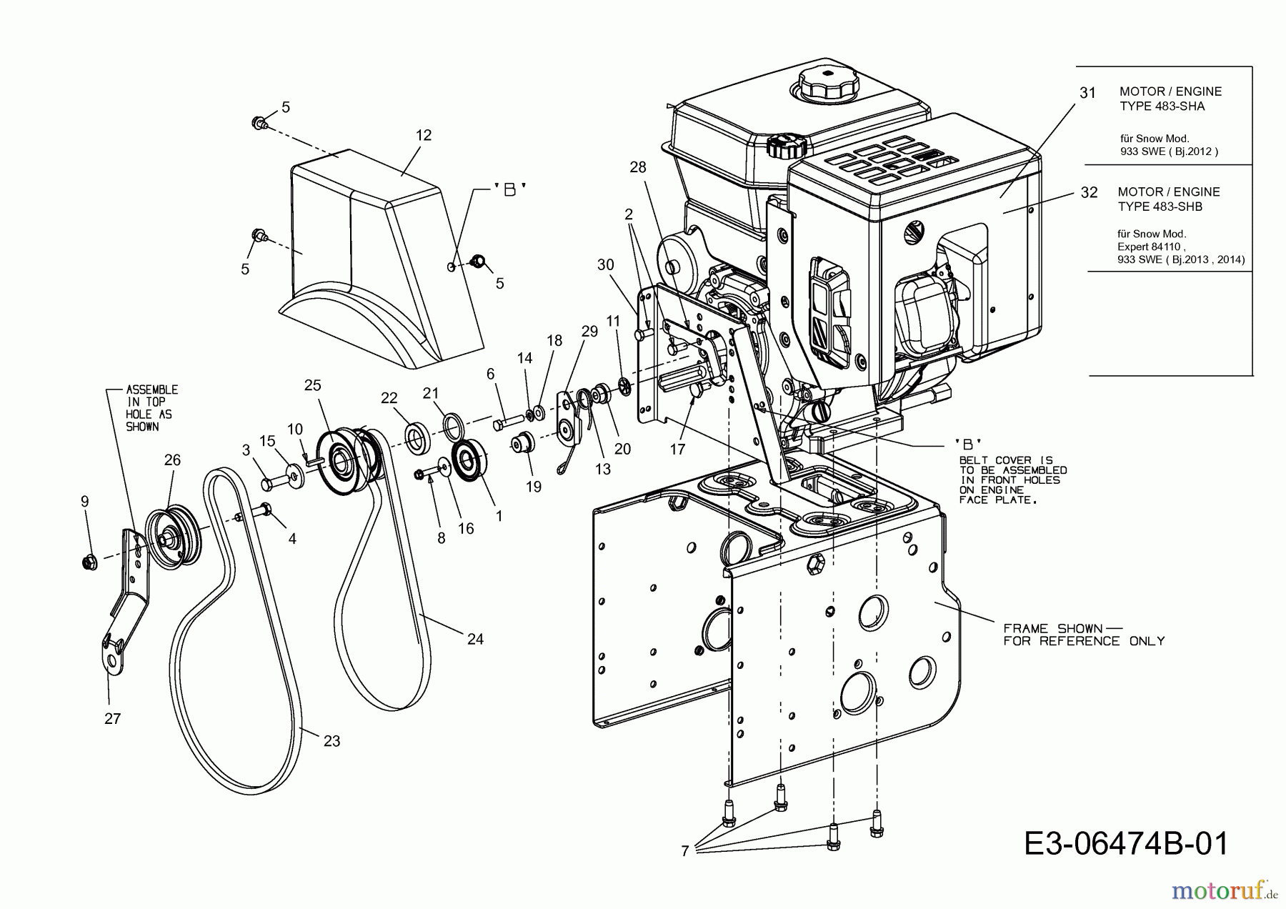Cub Cadet Snow throwers 933 SWE 31AY95KV603 (2012) Belt drive