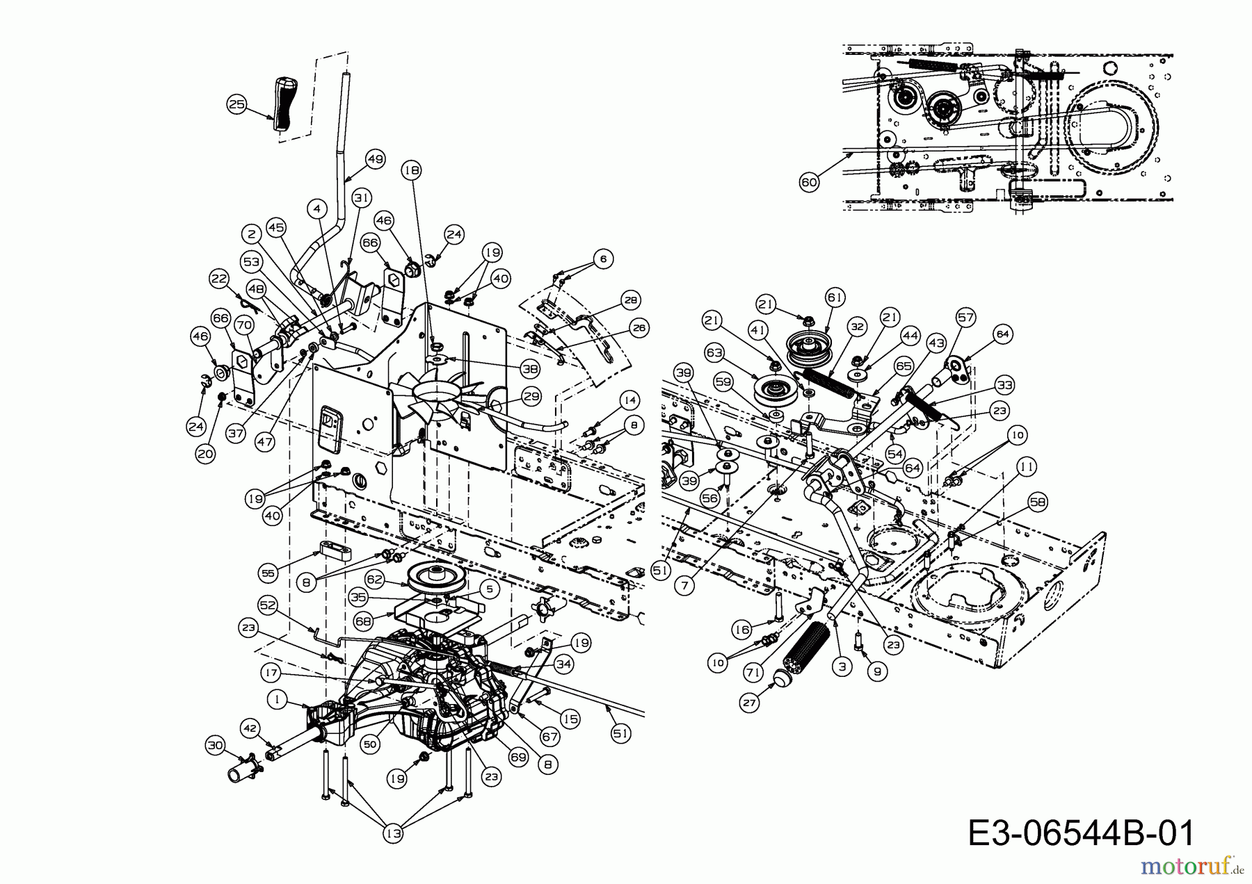  Fair Way Lawn tractors FW 96 13CH761F617  (2012) Drive system, Pedals