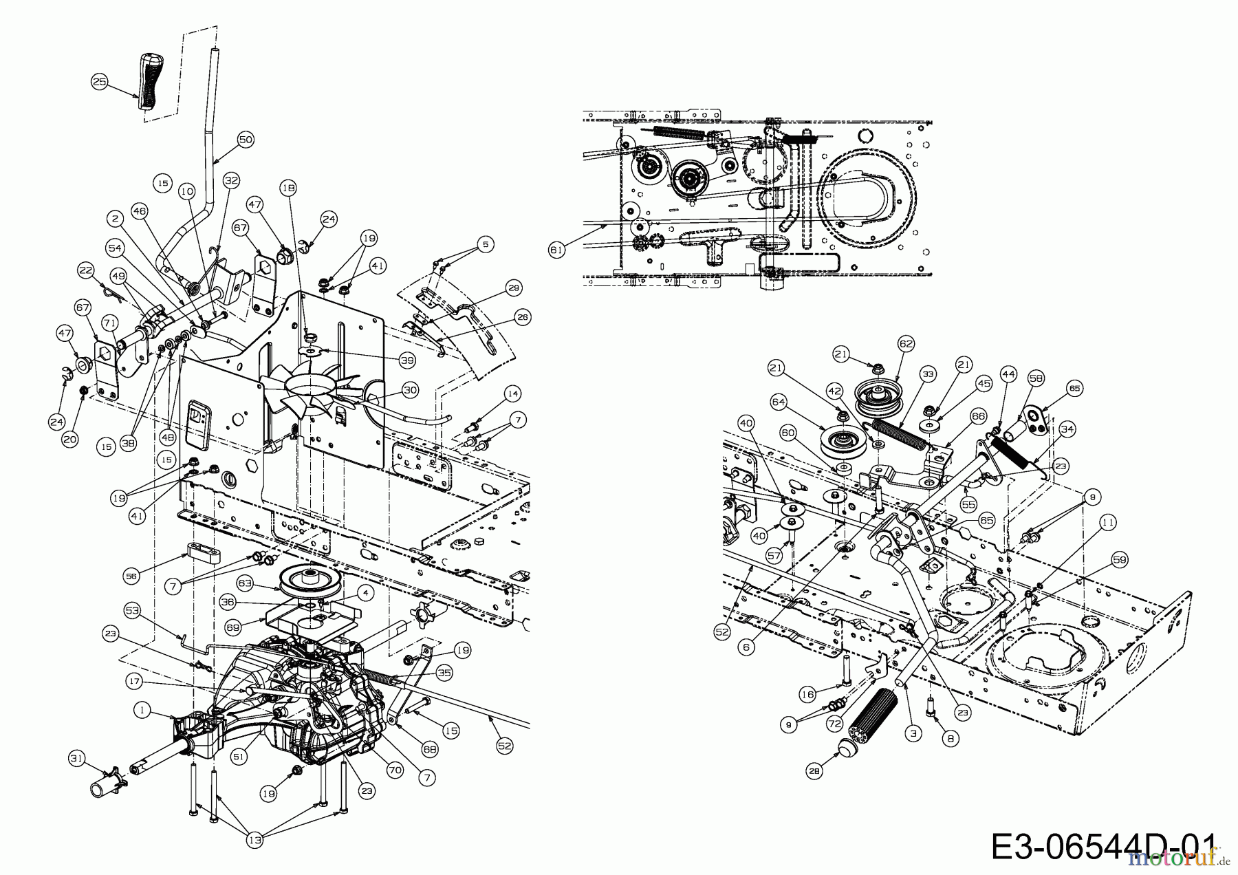  Colombia Lawn tractors PX 16 B 96 H 13HM79GF646  (2014) Drive system