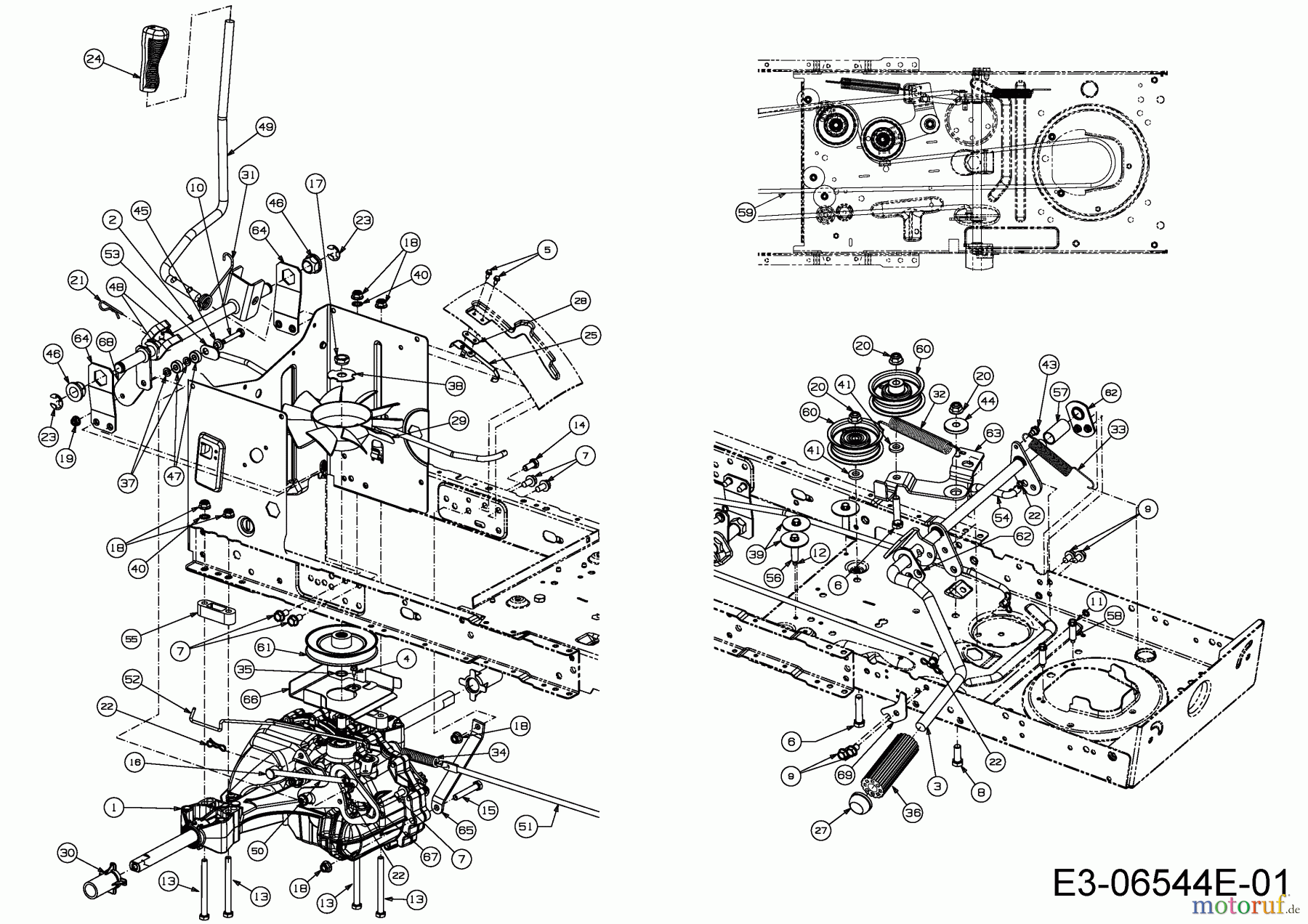  Troy-Bilt Lawn tractors Horse XP 46 13WX79KT066  (2015) Drive system