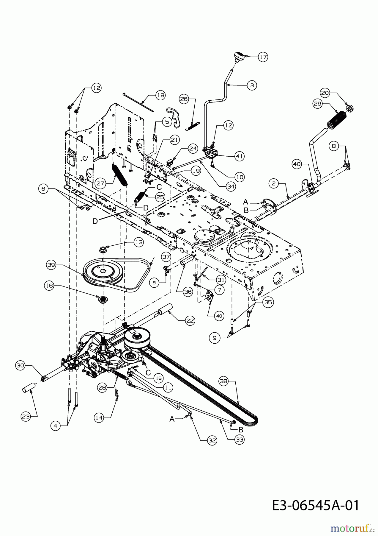  Colombia Lawn tractors PX 125 B 96 T 13CH761F646  (2011) Drive system