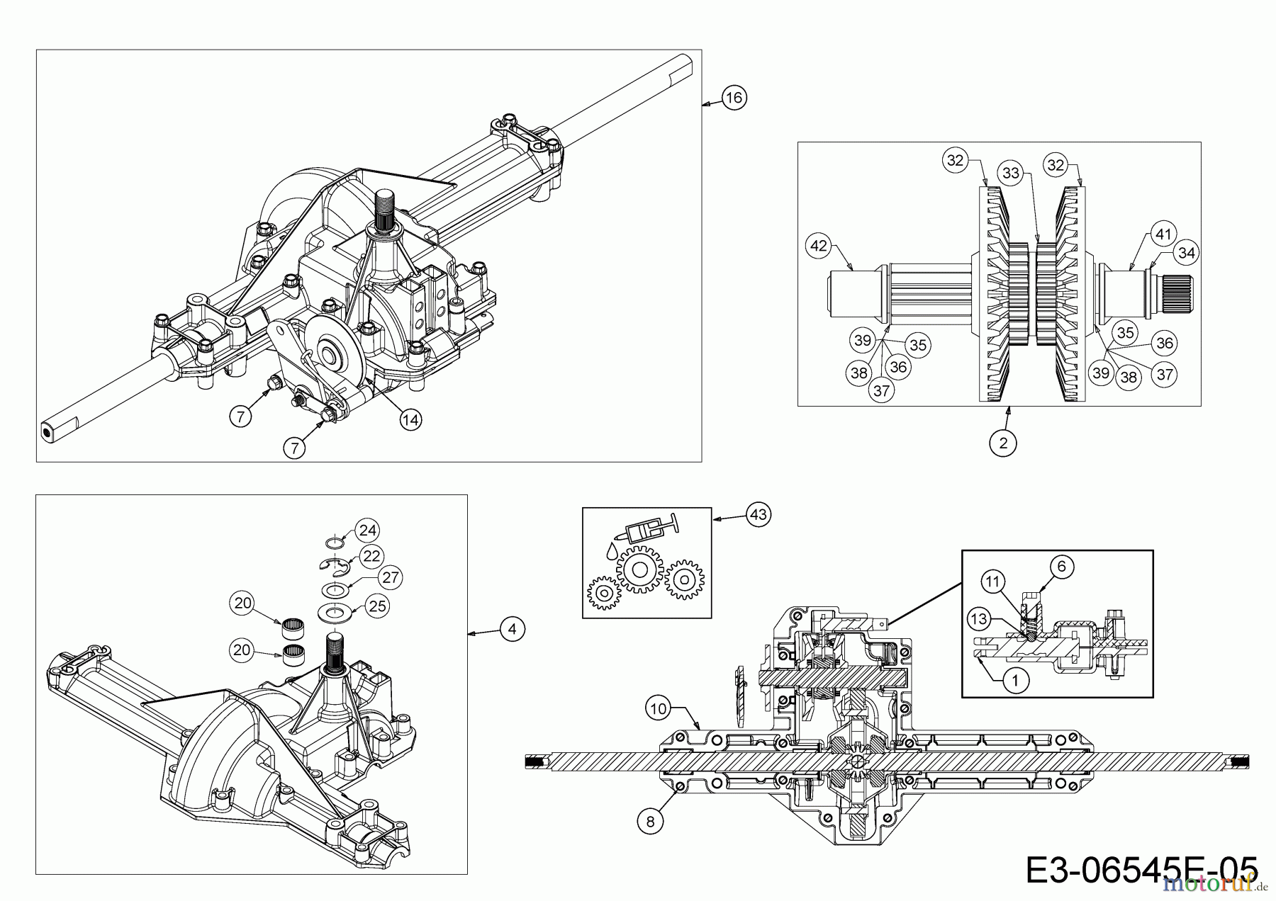  Cub Cadet Lawn tractors LT 1 NS 96 13I276DF603  (2017) Gearbox 618-04566B