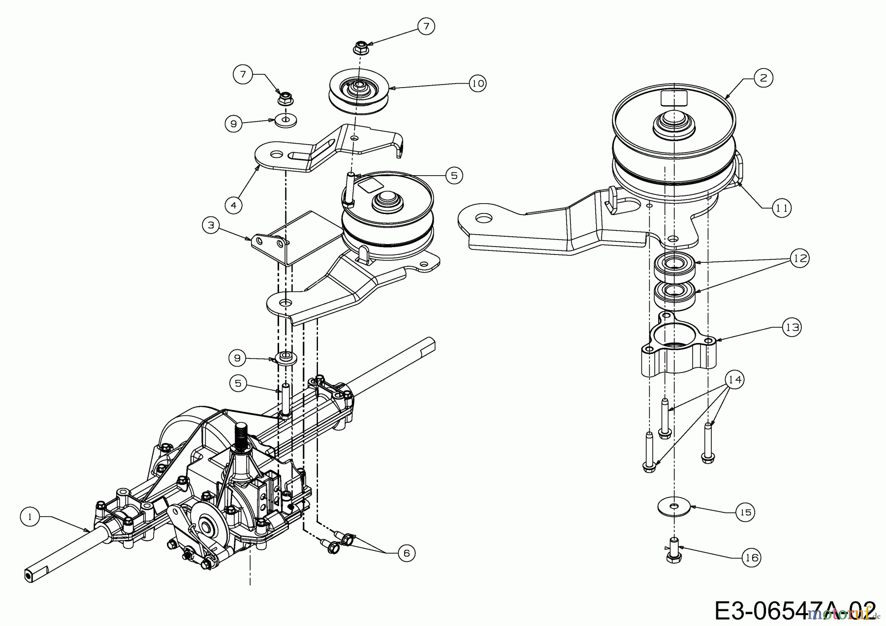  Power Garden Lawn tractors PGR 96 13CH761F623  (2012) Gearbox, Variator