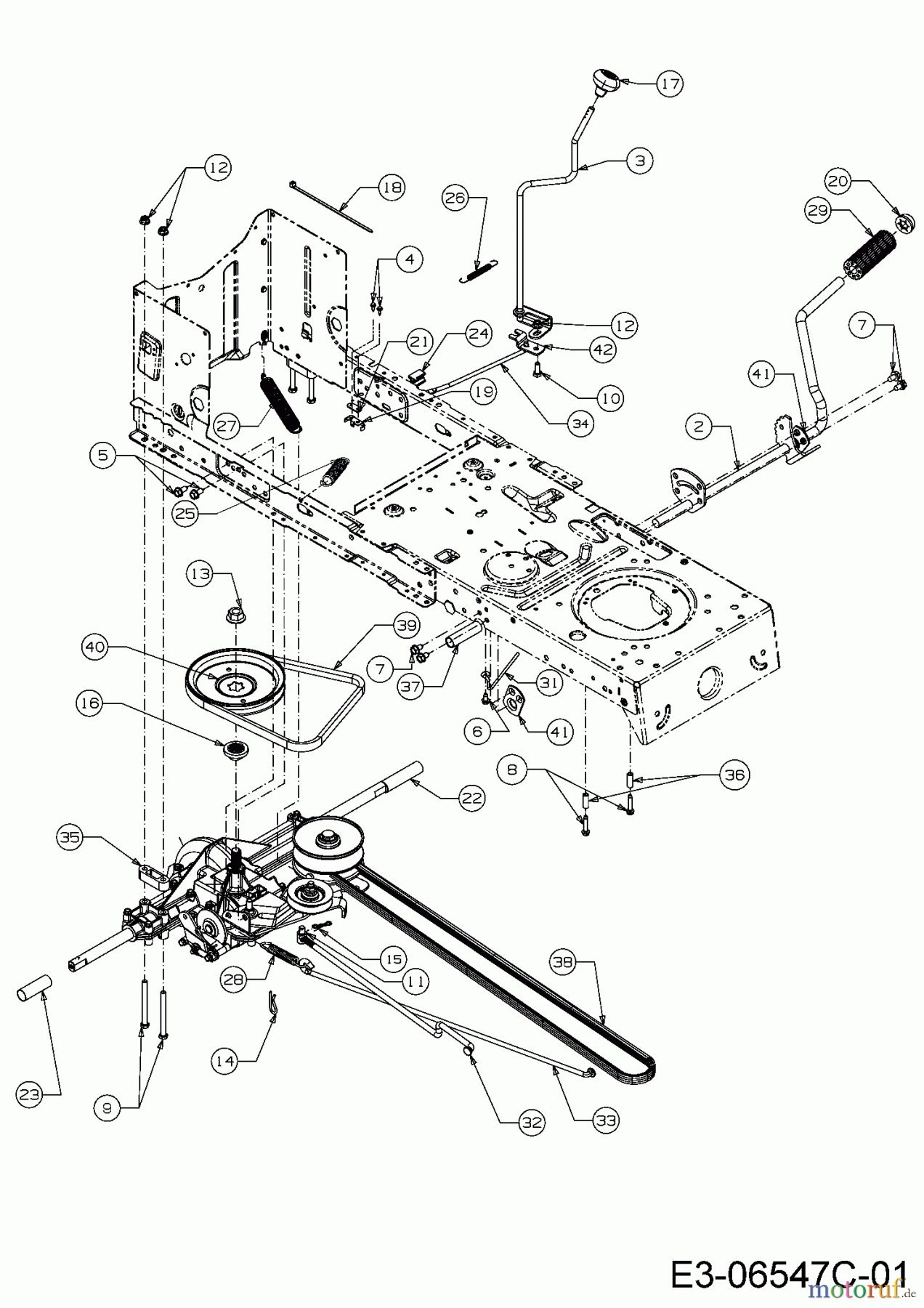  Blisar Lawn tractors GF 140 13H2765F607  (2016) Drive system