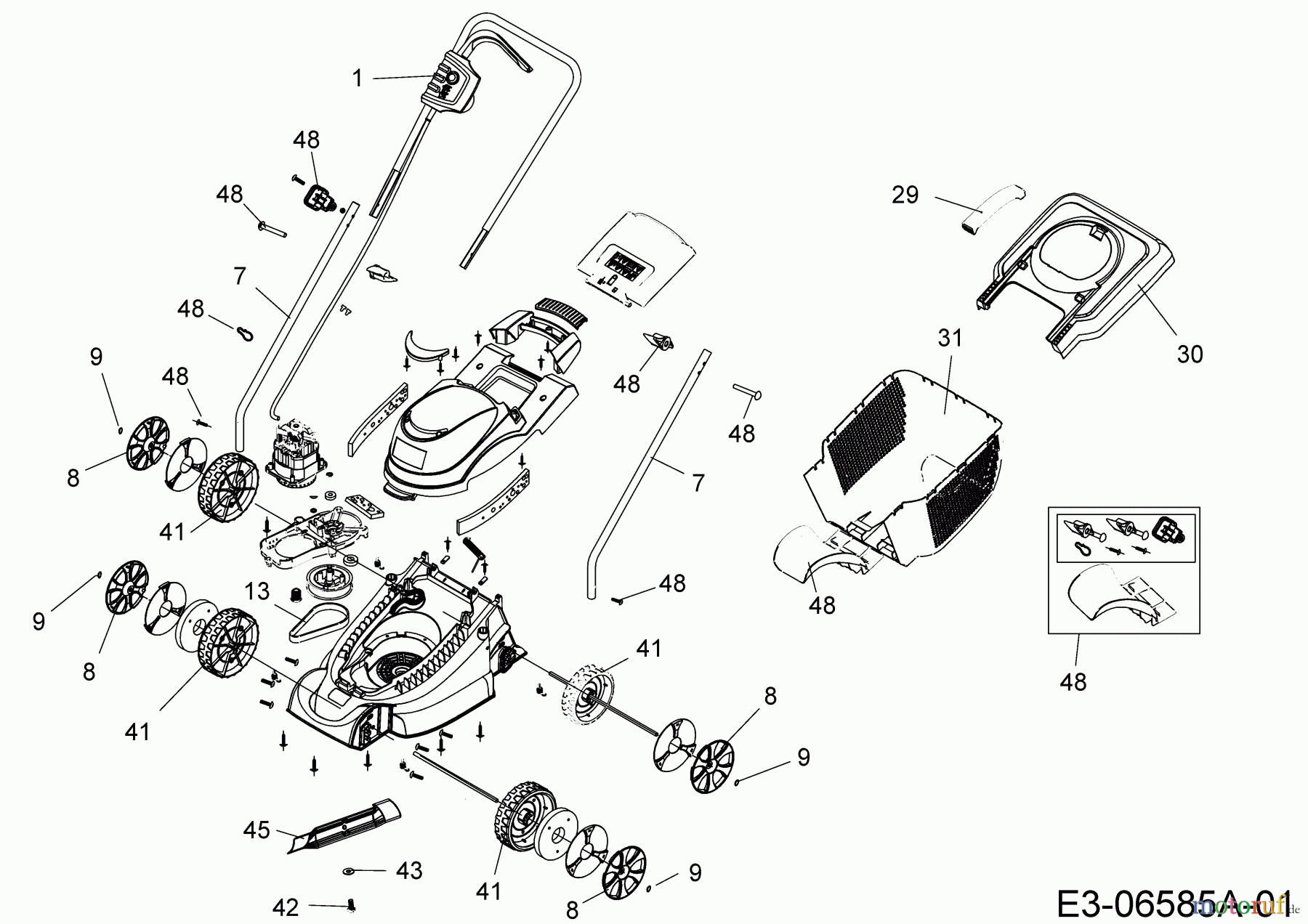  Wolf-Garten Electric mower Select 3200 E 18ACA1D-650  (2012) Basic machine