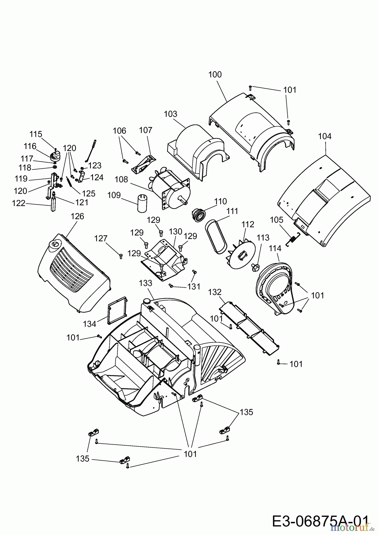  Wolf-Garten Electric verticutter UV 30 EV 3630680 Series K  (2011) Electric motor, Rear flap, Belt