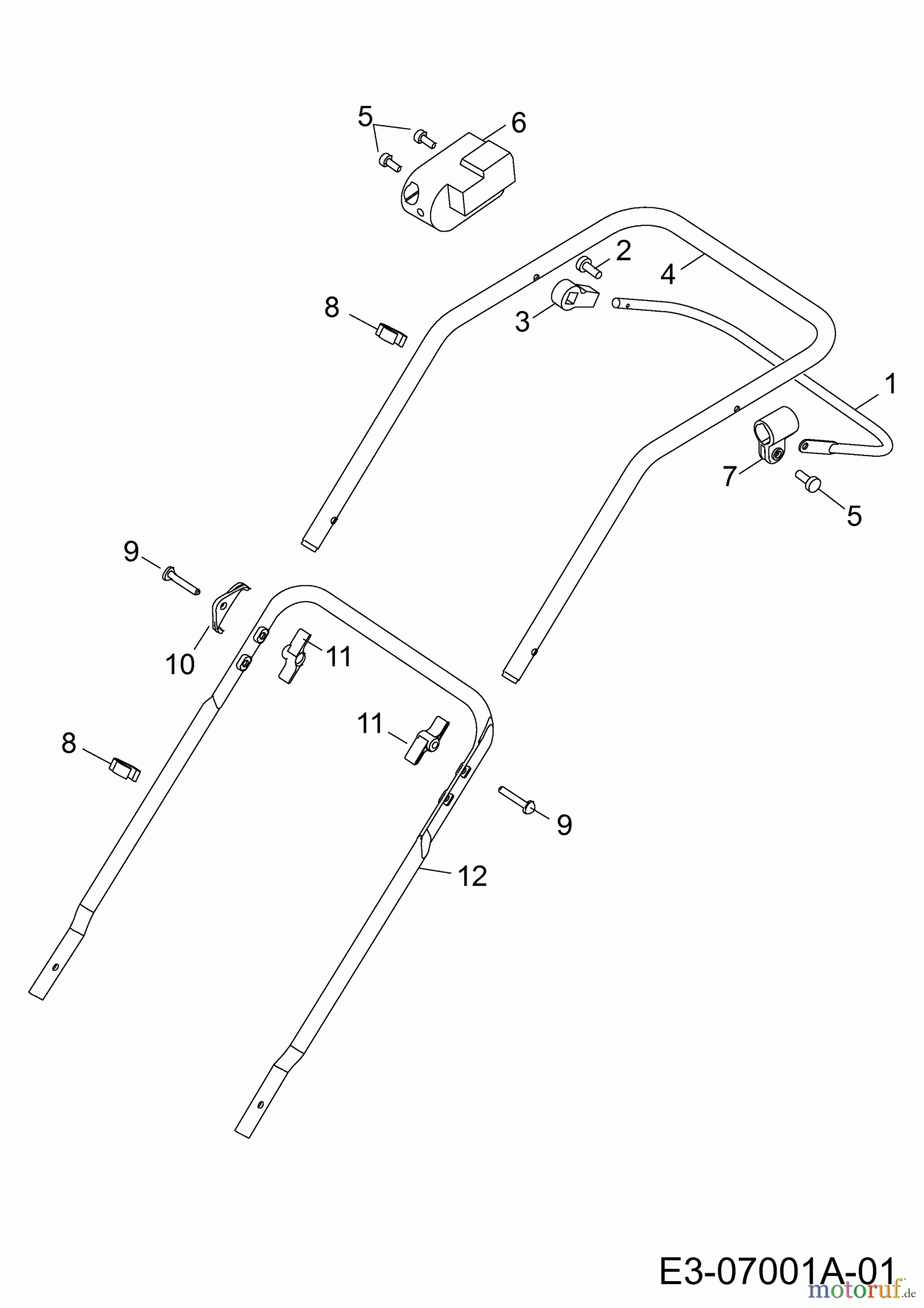 Sentar Battery mower SE 37 LI 18AWG3D-663 (2011) Handle