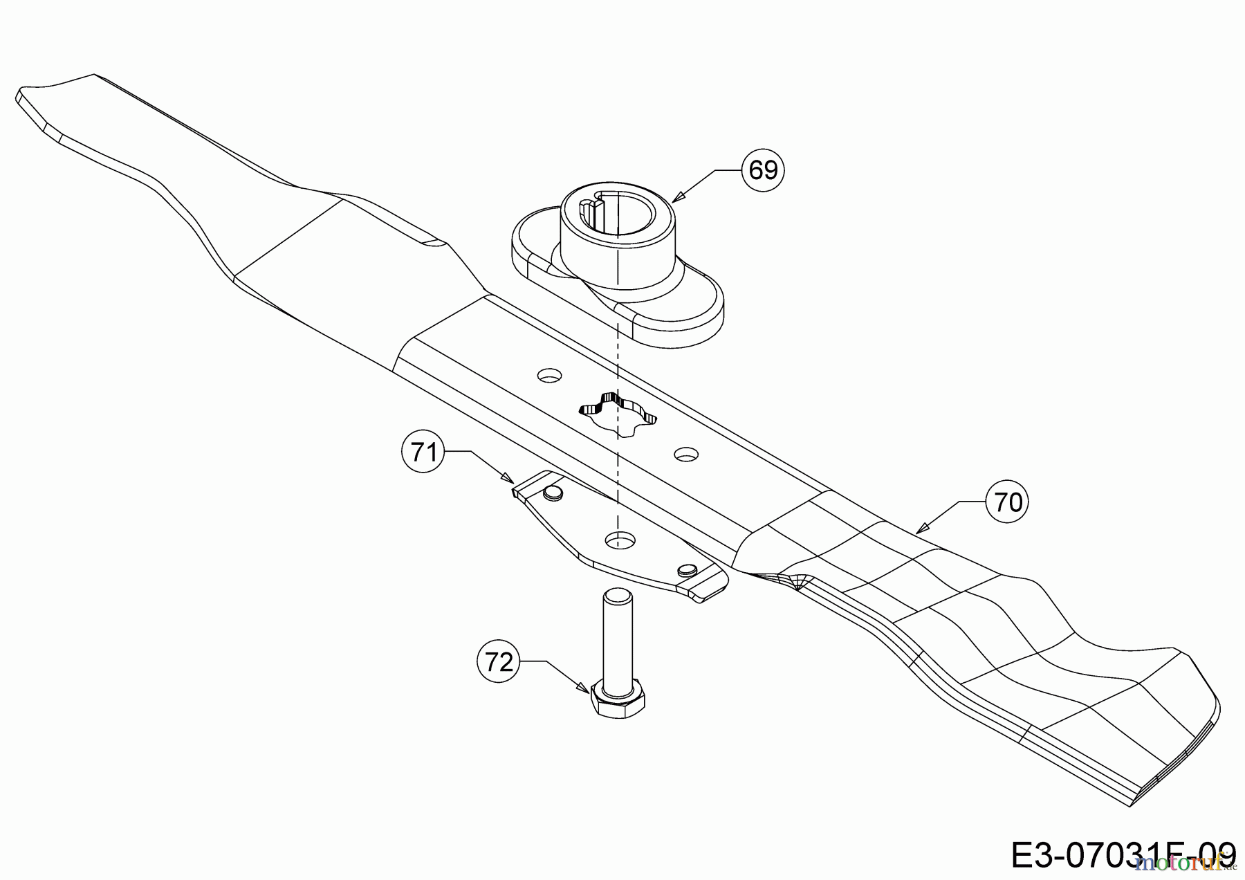 Basic Petrol mower Basic BM 395 11CBB1M8601 (2017) Blade, Blade adapter